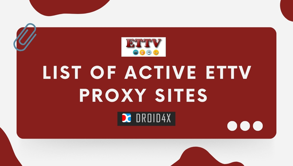 List of Active ETTV Proxy Sites