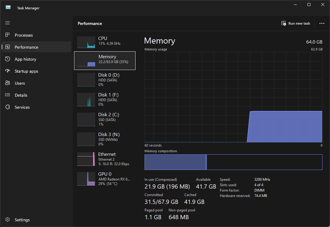 G.SKILL RipjawsV Series DDR4 RAM (XMP) 32GB (2x16GB) 3200MT/s CL16-18-18-38 1.35V Intel AMD Desktop Computer Memory U-DIMM - Black (F4-3200C16D-32GVK) - Customer Photo 1