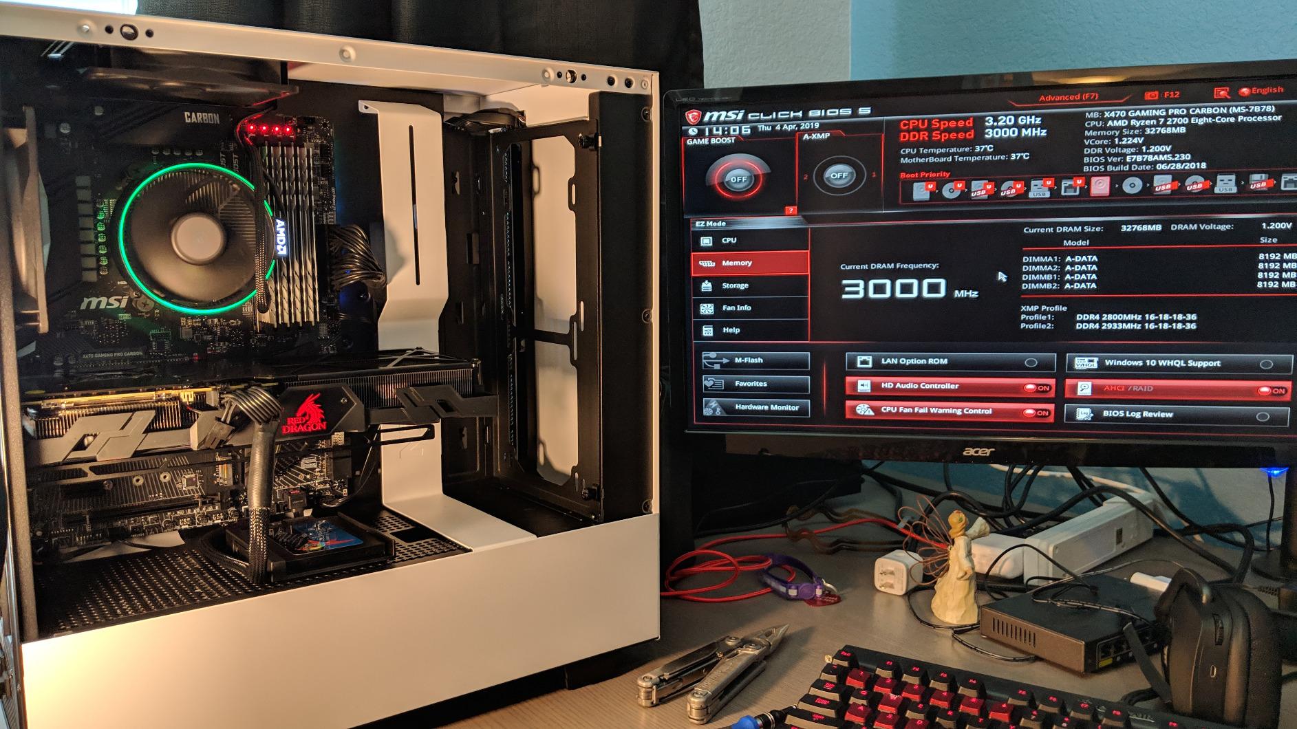 MSI Performance Gaming AMD X470 Ryzen 2 AM4 DDR4 Onboard Graphics SLI ATX Motherboard (X470 Gaming PRO Carbon) - Customer Photo 2