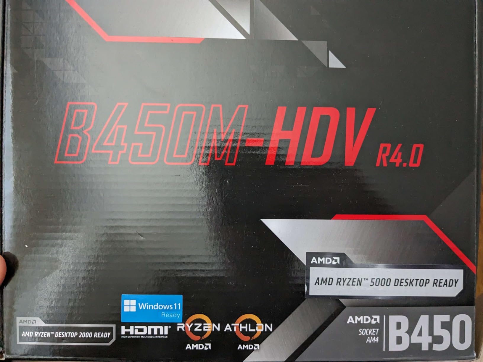 B450M-HDV R4.0 AMD B450 AM4 Socket Ryzen 2000 - 5000 Processors DDR4 3200 64GB HDMI DVI-D D-Sub Motherboard SATA 6Gb/s Micro ATX M.2 - Customer Photo 5