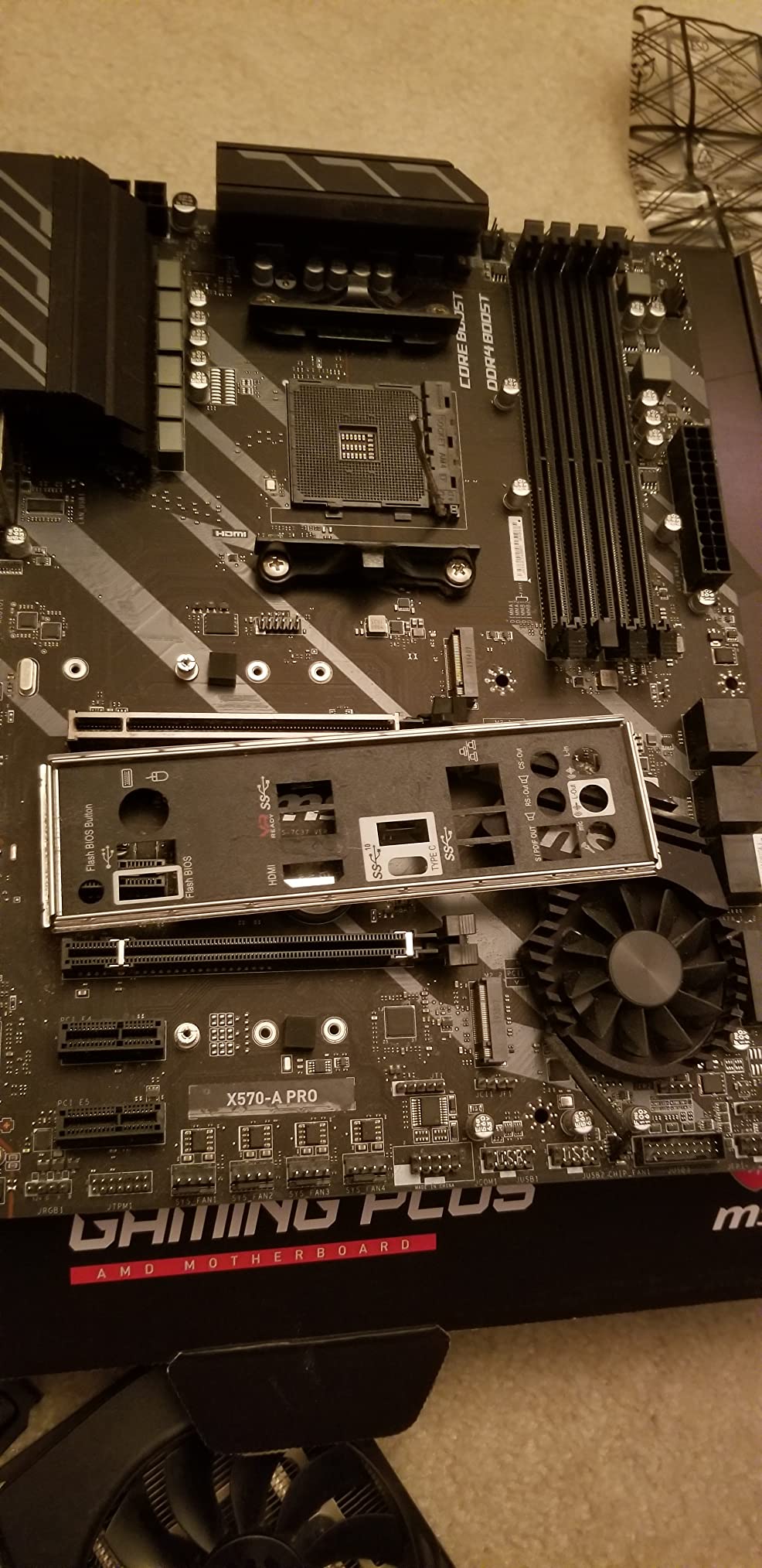 MSI X570-A PRO Motherboard (AMD AM4, DDR4, PCIe 4.0, SATA 6Gb/s, M.2, USB 3.2 Gen 2, HDMI, ATX) Customer Review MSI X570-A PRO Motherboard (AMD AM4, DDR4, PCIe 4.0, SATA 6Gb/s, M.2, USB 3.2 Gen 2, HDMI, ATX) - Customer Photo 3