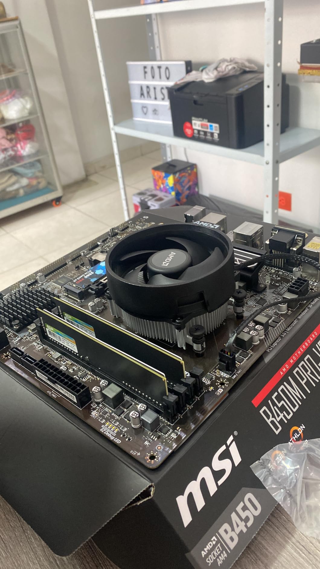 MSI ProSeries AMD Ryzen 2ND and 3rd Gen AM4 M.2 SATA 6Gb/s USB 3 DDR4 D-Sub DVI HDMI Micro-ATX Motherboard (B450M PRO-VDH Max) - Customer Photo 5