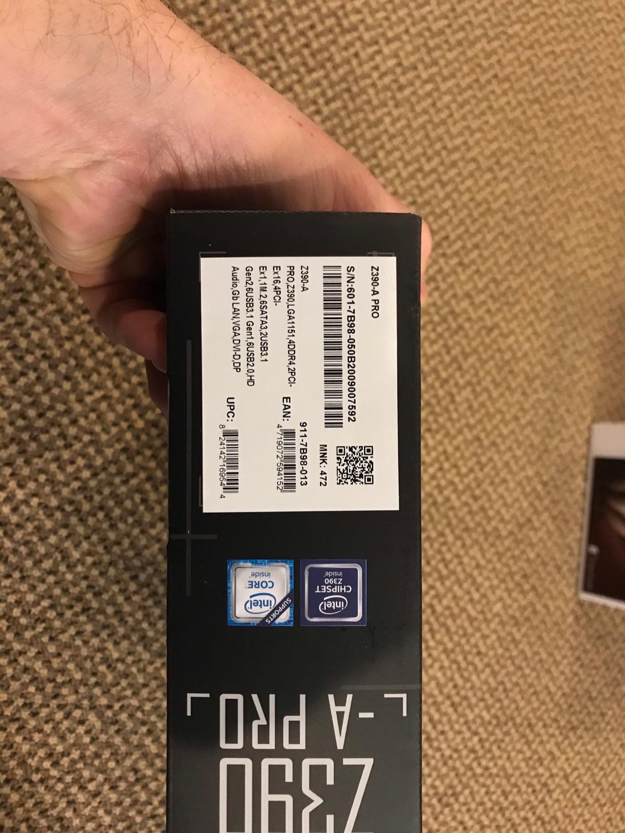 MSI Z490-A PRO ProSeries ATX Motherboard (10th Gen Intel Core, LGA 1200 Socket, DDR4, Dual M.2 Slots, USB 3.2 Gen 2, 2.5G LAN, DP/HDMI) - Customer Photo 3