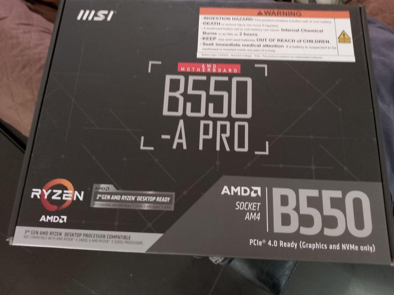 MSI B550-A PRO ProSeries Motherboard (AMD Ryzen 5000, AM4, DDR4, PCIe 4.0, SATA 6Gb/s, M.2, USB 3.2 Gen 2, HDMI/DP, ATX) Customer Review MSI B550-A PRO ProSeries Motherboard (AMD Ryzen 5000, AM4, DDR4, PCIe 4.0, SATA 6Gb/s, M.2, USB 3.2 Gen 2, HDMI/DP, ATX) - Customer Photo 0