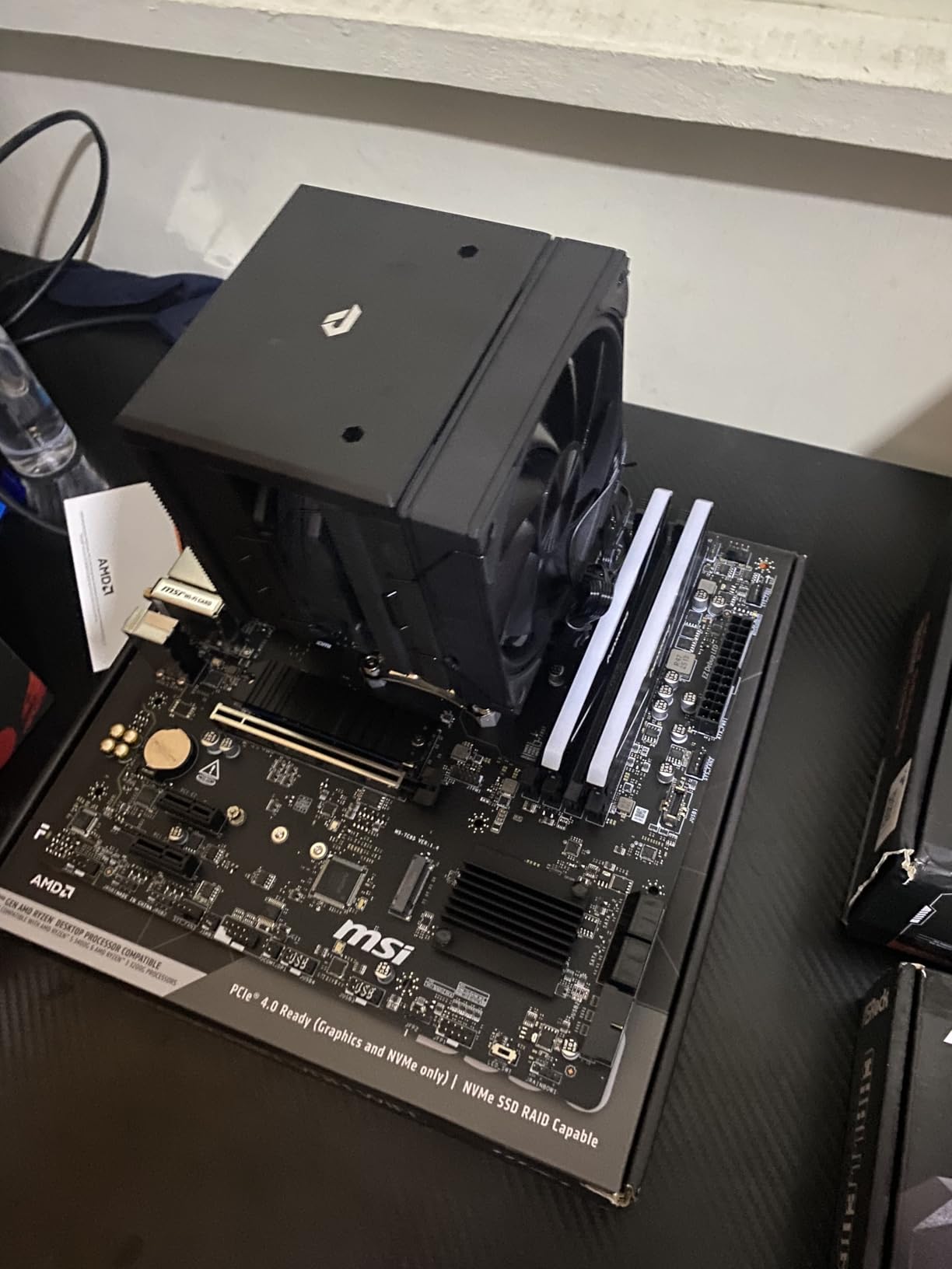 MSI B550M PRO-VDH WiFi ProSeries Motherboard (AMD Ryzen 5000, AM4, DDR4, PCIe 4.0, SATA 6Gb/s, M.2, USB 3.2 Gen 1, Wi-Fi, Bluetooth, D-SUB/HDMI/DP, Micro-ATX) Customer Review MSI B550M PRO-VDH WiFi ProSeries Motherboard (AMD Ryzen 5000, AM4, DDR4, PCIe 4.0, SATA 6Gb/s, M.2, USB 3.2 Gen 1, Wi-Fi, Bluetooth, D-SUB/HDMI/DP, Micro-ATX) - Customer Photo 0