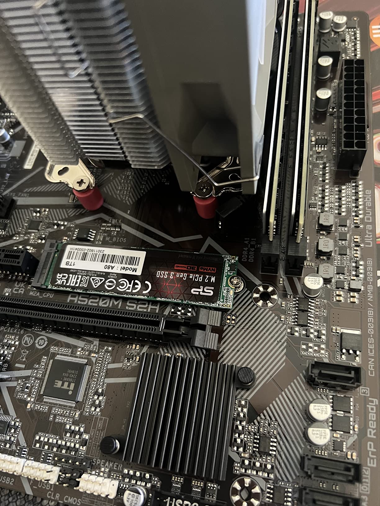 Gigabyte A520M S2H (AMD Ryzen AM4/MicroATX/4+3 Phases Digital PWM/Gigabyte Gaming GbE LAN/NVMe PCIe 3.0 x4 M.2/3 Display Interfaces/Q-Flash Plus/RGB Fusion 2.0/Motherboard) Customer Review Gigabyte A520M S2H (AMD Ryzen AM4/MicroATX/4+3 Phases Digital PWM/Gigabyte Gaming GbE LAN/NVMe PCIe 3.0 x4 M.2/3 Display Interfaces/Q-Flash Plus/RGB Fusion 2.0/Motherboard) - Customer Photo 1