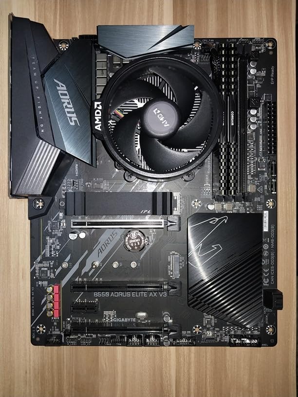 GIGABYTE B550 AORUS Elite AX V2 Motherboard, Supports AMD AM4 Ryzen 5000 Processors, ATX, DDR4, Dual M.2, SATA 6Gb/s, 2.4/5 GHz Dual-Band, 2.5 GbE LAN, PCIe 4.0 Customer Review GIGABYTE B550 AORUS Elite AX V2 Motherboard, Supports AMD AM4 Ryzen 5000 Processors, ATX, DDR4, Dual M.2, SATA 6Gb/s, 2.4/5 GHz Dual-Band, 2.5 GbE LAN, PCIe 4.0 - Customer Photo 4