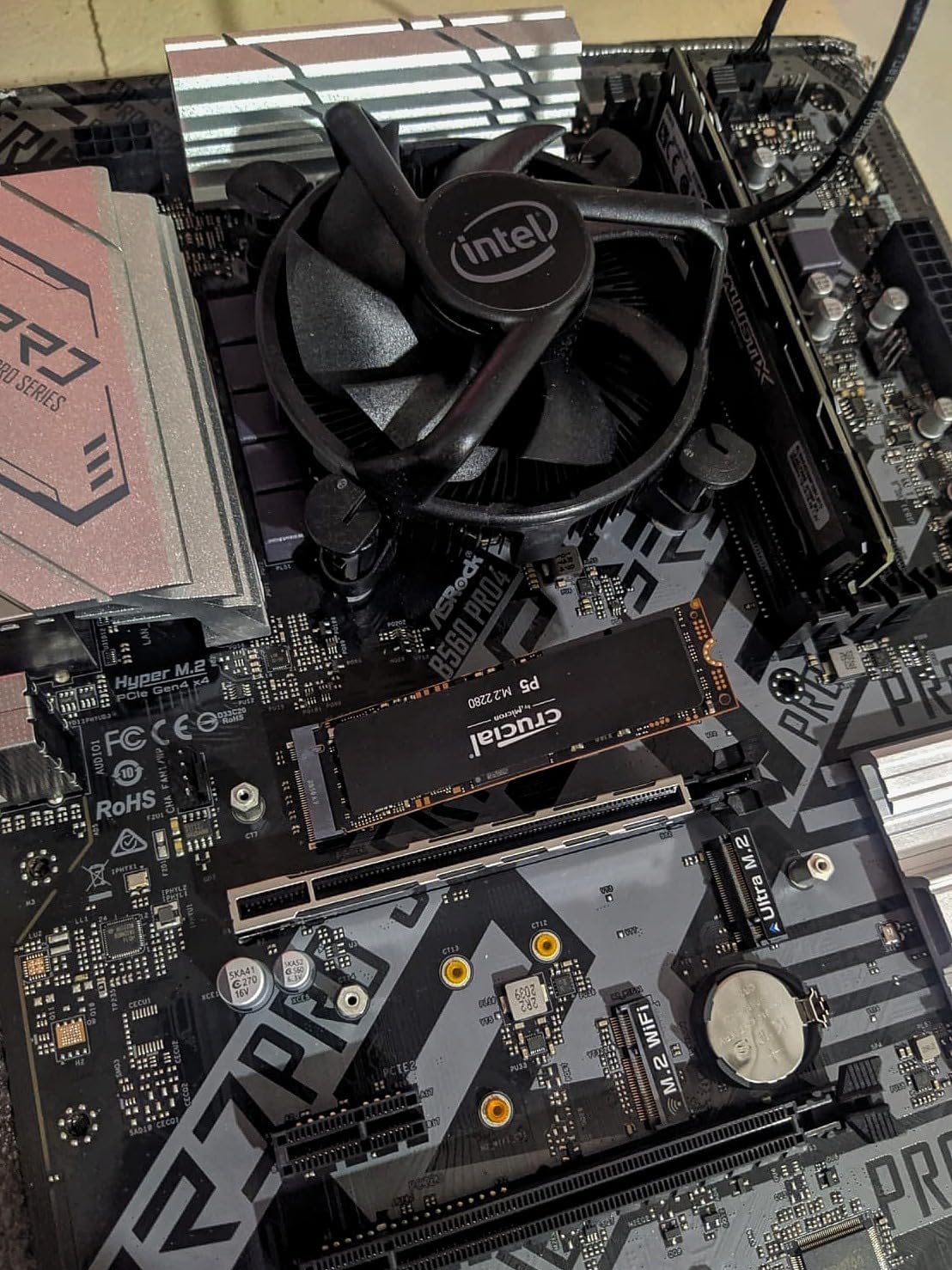 ASRock B560 PRO4 Motherboard (LGA 1200, Intel B560, DDR4, Dual M.2, PCIe 4.0, USB 3.2) Customer Review ASRock B560 PRO4 Motherboard (LGA 1200, Intel B560, DDR4, Dual M.2, PCIe 4.0, USB 3.2) - Customer Photo 2