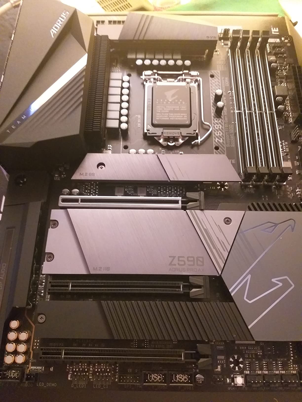 GIGABYTE Z590 AORUS PRO AX (LGA 1200/Intel Z590/ATX/3x M.2/PCIe 4.0/USB 3.2 Gen2X2 Type-C/Intel WiFi 6/2.5GbE LAN/Gaming Motherboard) - Customer Photo 1