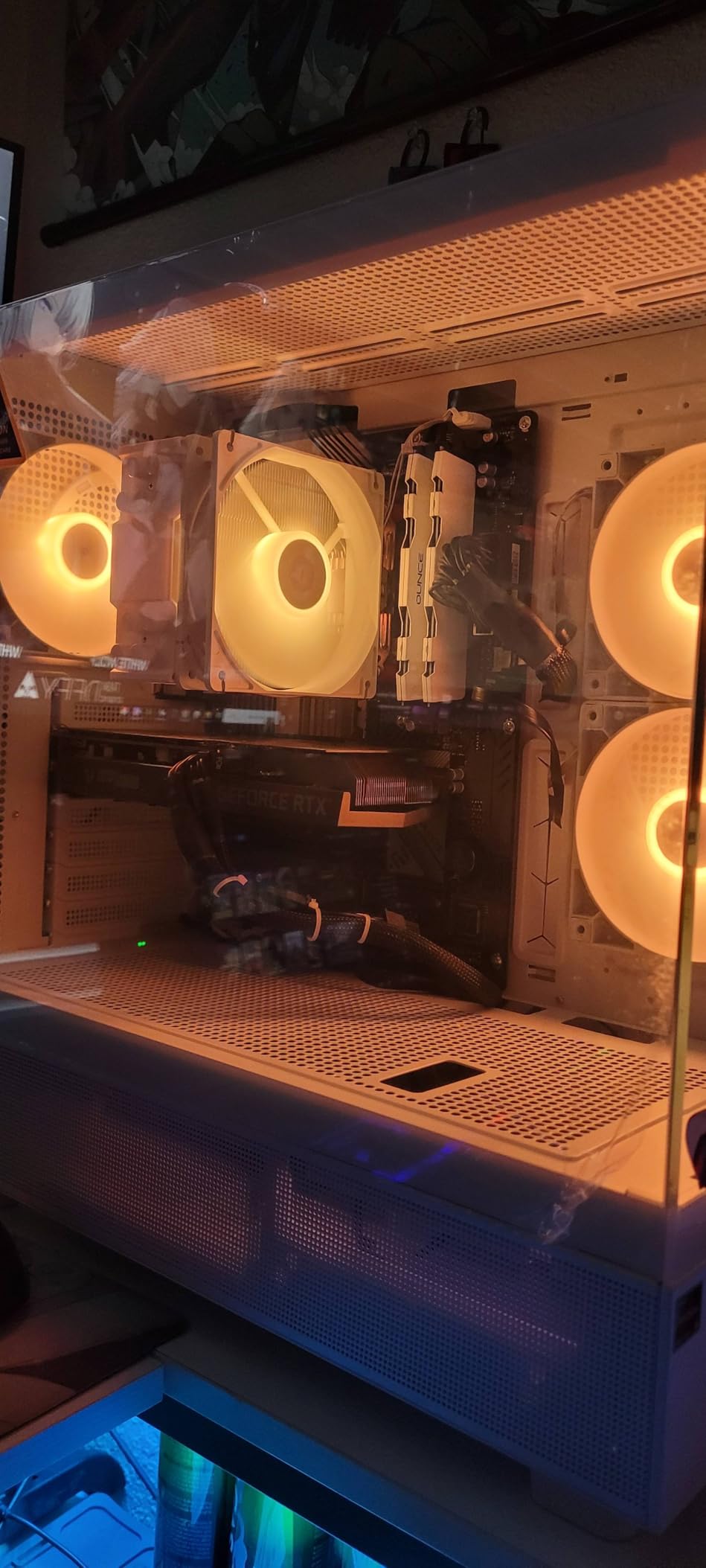 Montech X3 Mesh, 6 Fans - 3X 140mm & 3X 120mm Fixed RGB Lighting Fans, ATX Mid-Tower PC Gaming Case, USB3.0, Door Open Tempered Glass Side Panel, High Airflow, Black - Customer Photo 1