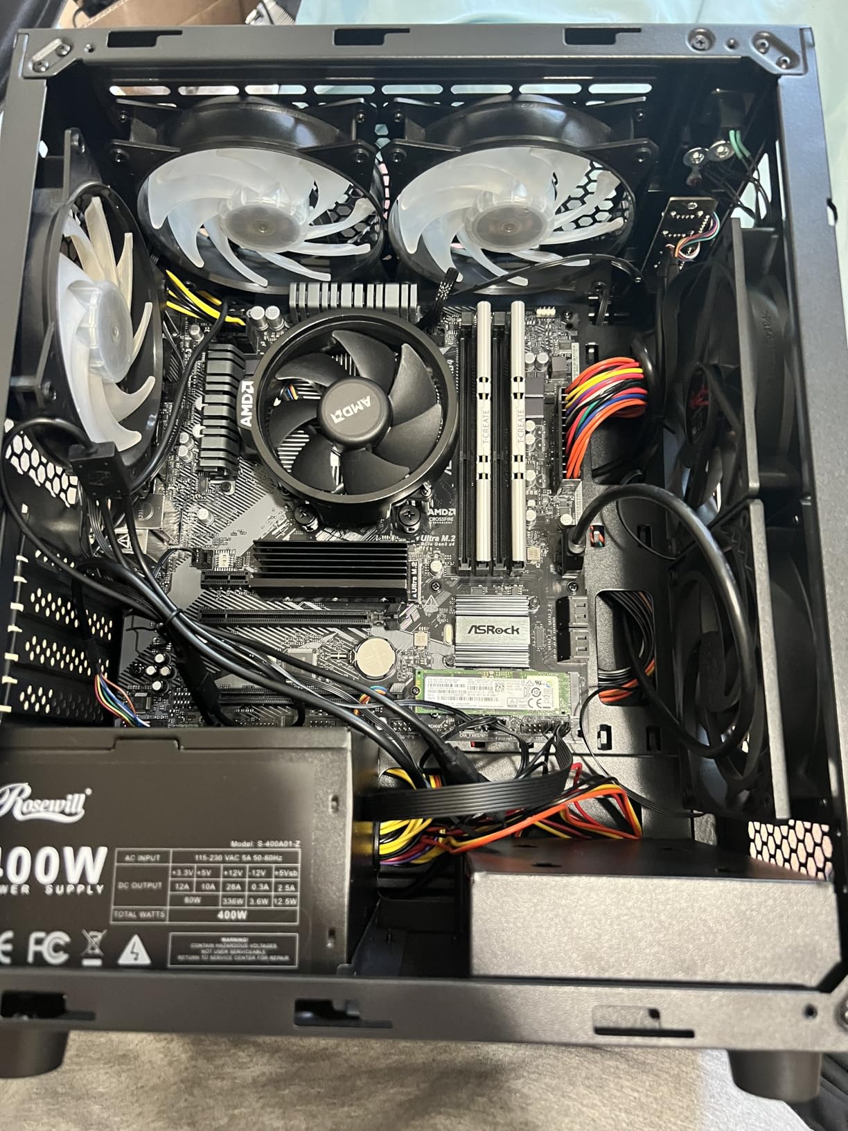 ASROCK B450M PRO4 R2.0 Socket AM4/ AMD B450/ DDR4/ SATA3&USB3.2/ M.2/ Micro ATX Motherboard - Customer Photo 4