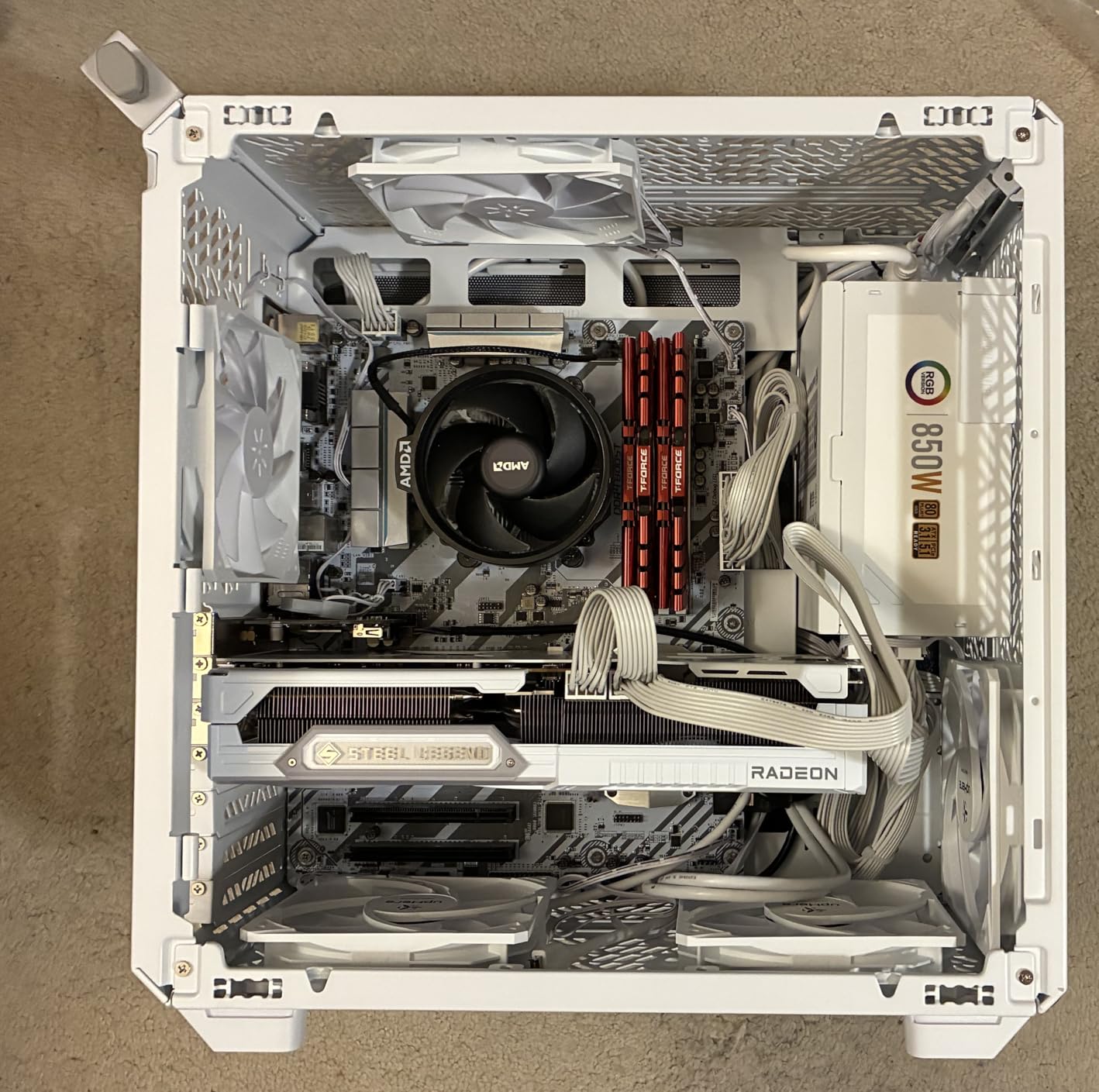 Redragon RGPS-850W 80+ Gold 850 Watt Power Supply w/Upgraded ATX 3.1 & PCIe 5.1 Fully Modular, 12VHPWR Cable Included, 100% Japanese Capacitors, Smart ECO Low Noise RGB Fan, Compact 160mm Size - Customer Photo 4