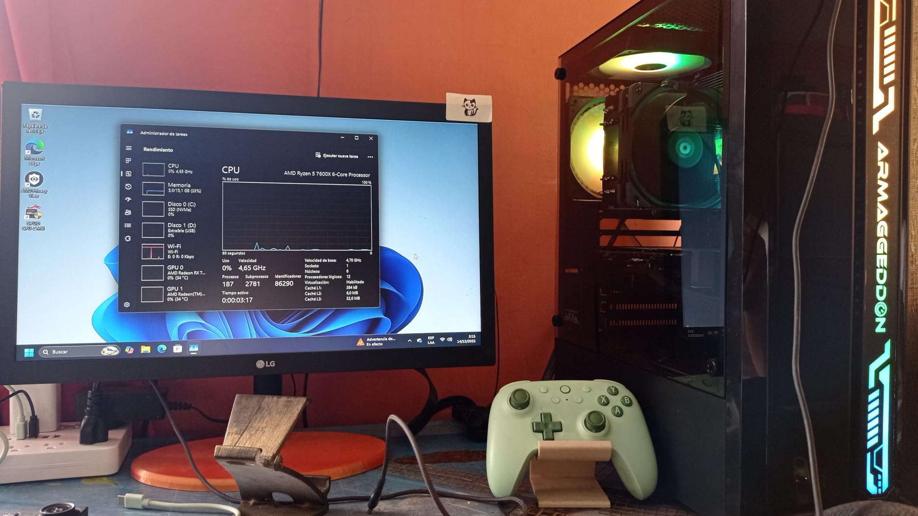 AMD Ryzen 5 7600X 6-Core, 12-Thread Unlocked Desktop Processor Customer Review AMD Ryzen 5 7600X 6-Core, 12-Thread Unlocked Desktop Processor - Customer Photo 3