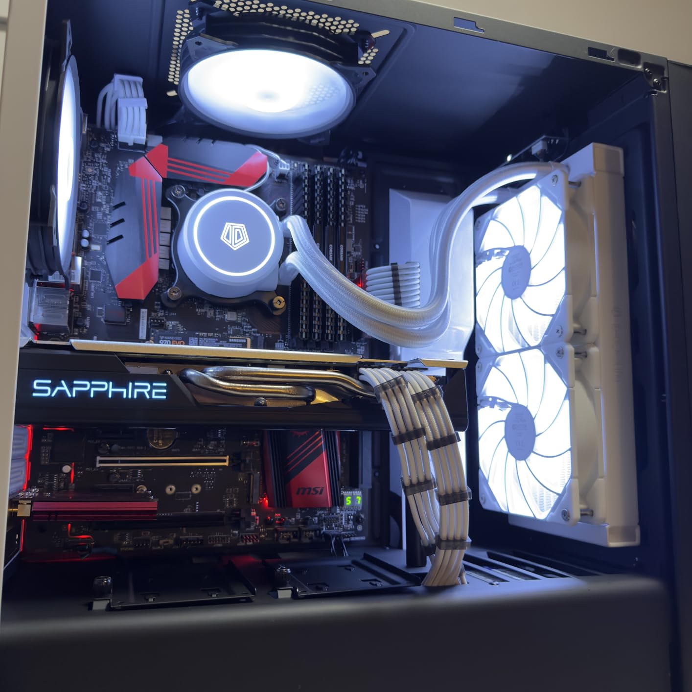 ID-COOLING FROSTFLOW X 240 CPU Water Cooler AIO Cooler 240mm CPU Liquid Cooler White LED 2x120mm PWM Fans, Intel 1700/1200/115X, AMD AM5/AM4 - Customer Photo 2