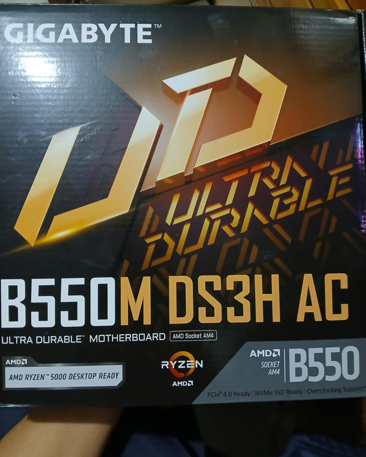 GIGABYTE B550M K Motherboard, Supports AMD AM4 Ryzen 5000 Processors, Micro-ATX, DDR4, Dual M.2, SATA 6Gb/s, Realtek GbE LAN, PCIe 4.0 - Customer Photo 4