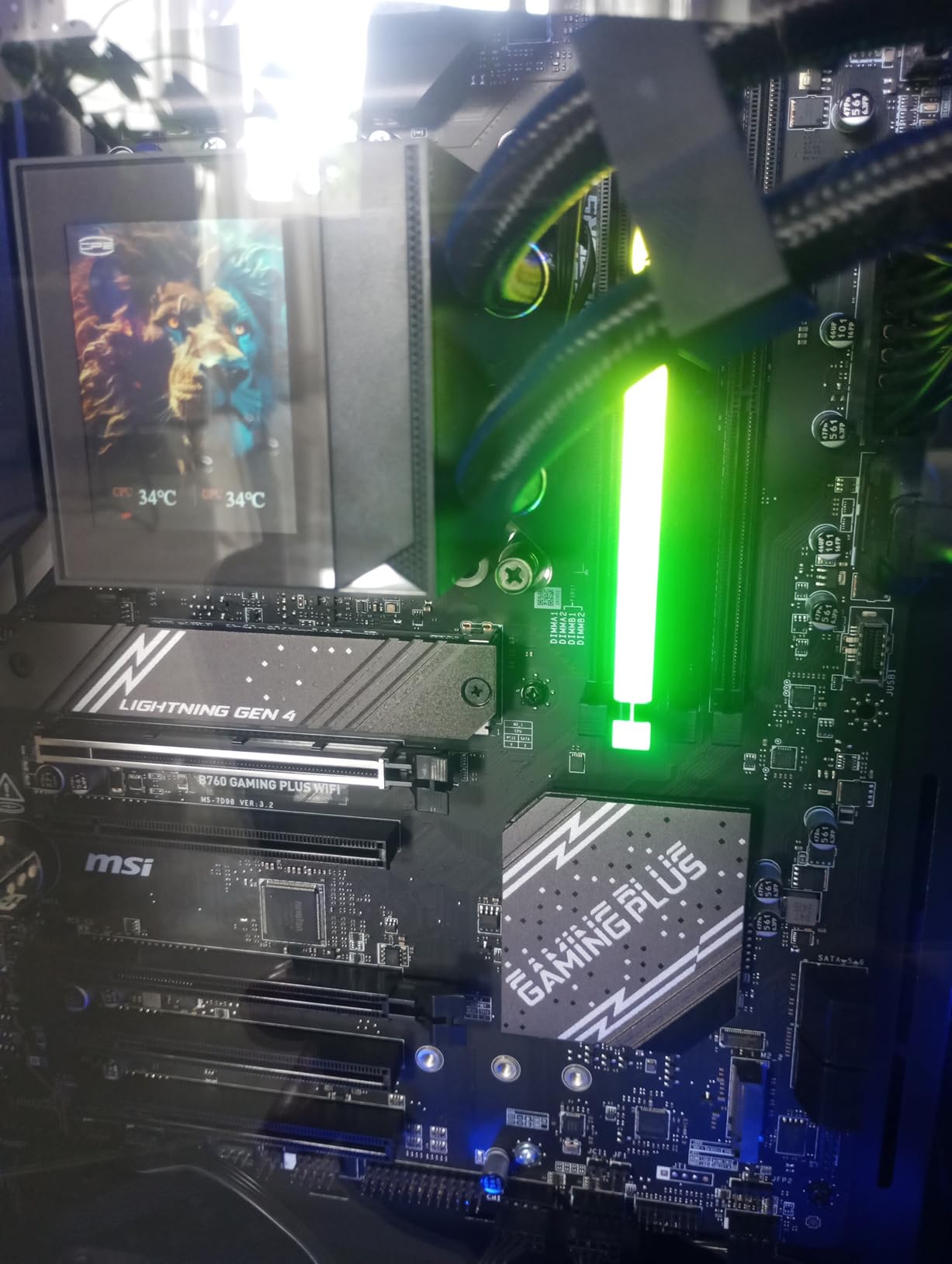 MSI B760 Gaming Plus WiFi Gaming Motherboard (Supports 12th/13th/14th Gen Intel Processors, LGA 1700, DDR5, PCIe 4.0, M.2, 2.5Gbps LAN, USB 3.2 Gen2, HDMI/DP, Wi-Fi 6E, Bluetooth 5.3, ATX) - Customer Photo 1