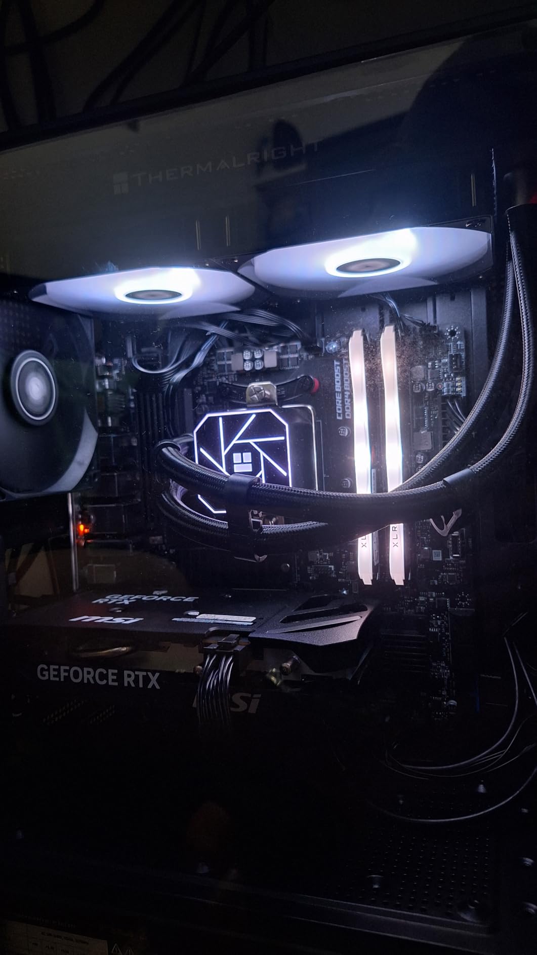 Thermalright Aqua Elite 240 V3 Water Cooling CPU Cooler, Double PWM ARGB Fans with S-FDB Bearings,Efficient PWM Controlled Pump,for AMD/AM4/AM5, Intel LGA1150/1151/1200/2011/1700, (AE240 V3) - Customer Photo 3