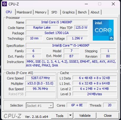 Intel Core i9-14900K Desktop Processor 24 cores (8 P-cores + 16 E-cores) up to 6.0 GHz - Customer Photo 1