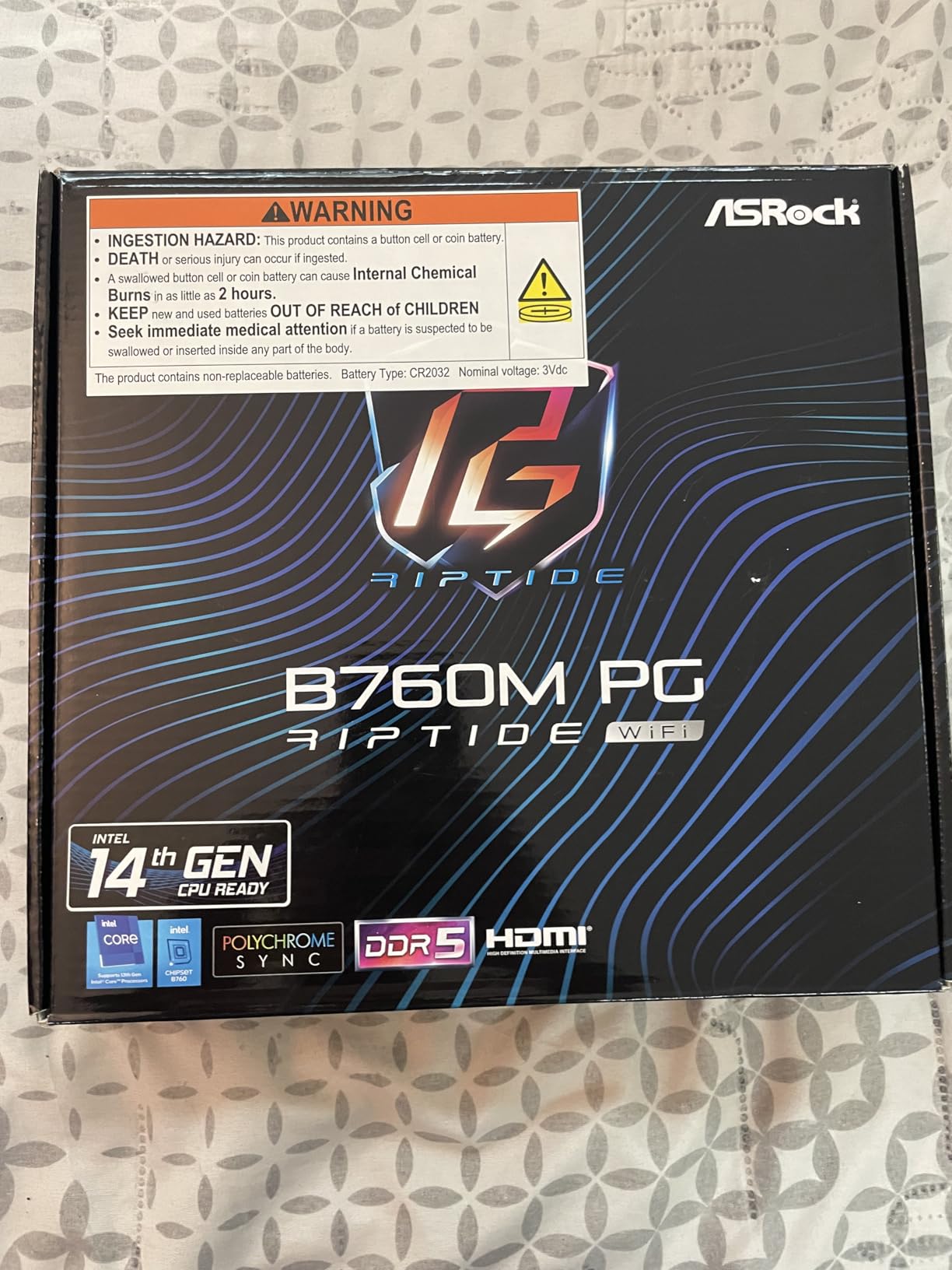 ASRock B760M PG Riptide WiFi Micro-ATX Motherboard | Supports 14th/13th/12th Gen Intel | DDR5 7200+ (OC) | WiFi 6E | 2.5G LAN | 14+1+1 Power Phase | Front & Rear USB-C Customer Review ASRock B760M PG Riptide WiFi Micro-ATX Motherboard | Supports 14th/13th/12th Gen Intel | DDR5 7200+ (OC) | WiFi 6E | 2.5G LAN | 14+1+1 Power Phase | Front & Rear USB-C - Customer Photo 3