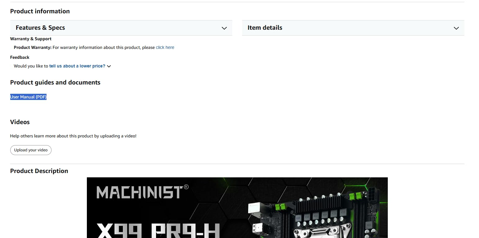 MACHINIST X99 Dual CPU Motherboard, Intel (5th/6th Gen) LGA 2011-V3 Computer Server Motherboards (E-ATX, PCIe 3.0, DDR4, Dual LAN, M.2, SATA 6Gb/s) for Intel Core i7, XEON E5 V3/V4 Series, X99-D8-MAX Customer Review MACHINIST X99 Dual CPU Motherboard, Intel (5th/6th Gen) LGA 2011-V3 Computer Server Motherboards (E-ATX, PCIe 3.0, DDR4, Dual LAN, M.2, SATA 6Gb/s) for Intel Core i7, XEON E5 V3/V4 Series, X99-D8-MAX - Customer Photo 0