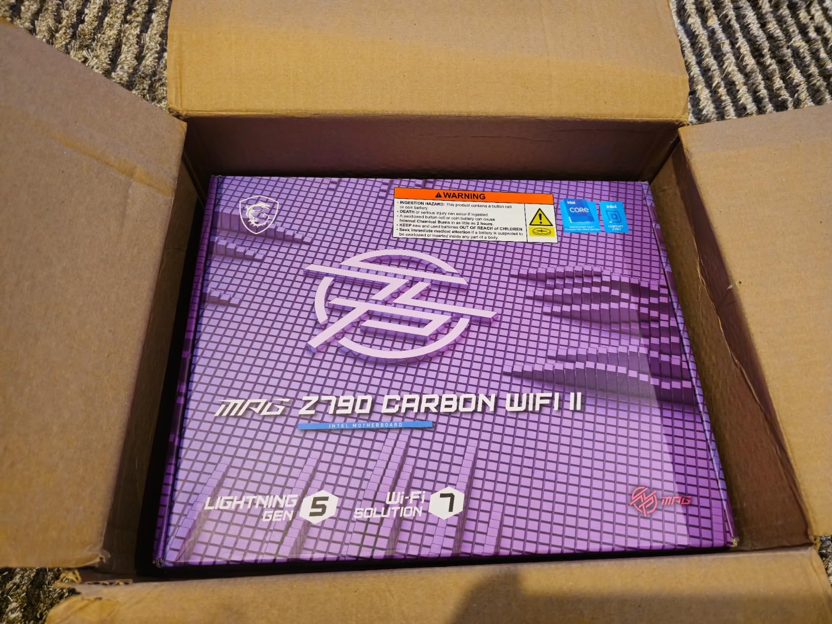 MSI MPG Z790 Carbon WiFi II Gaming Motherboard Supports 12th/13th/14th Gen Intel Processors LGA 1700 DDR5 PCIe 5.0 M.2 2.5Gbps LAN USB 3.2 Gen2 Wi-Fi 7 Bluetooth 5.4 ATX Customer Review MSI MPG Z790 Carbon WiFi II Gaming Motherboard Supports 12th/13th/14th Gen Intel Processors LGA 1700 DDR5 PCIe 5.0 M.2 2.5Gbps LAN USB 3.2 Gen2 Wi-Fi 7 Bluetooth 5.4 ATX - Customer Photo 1