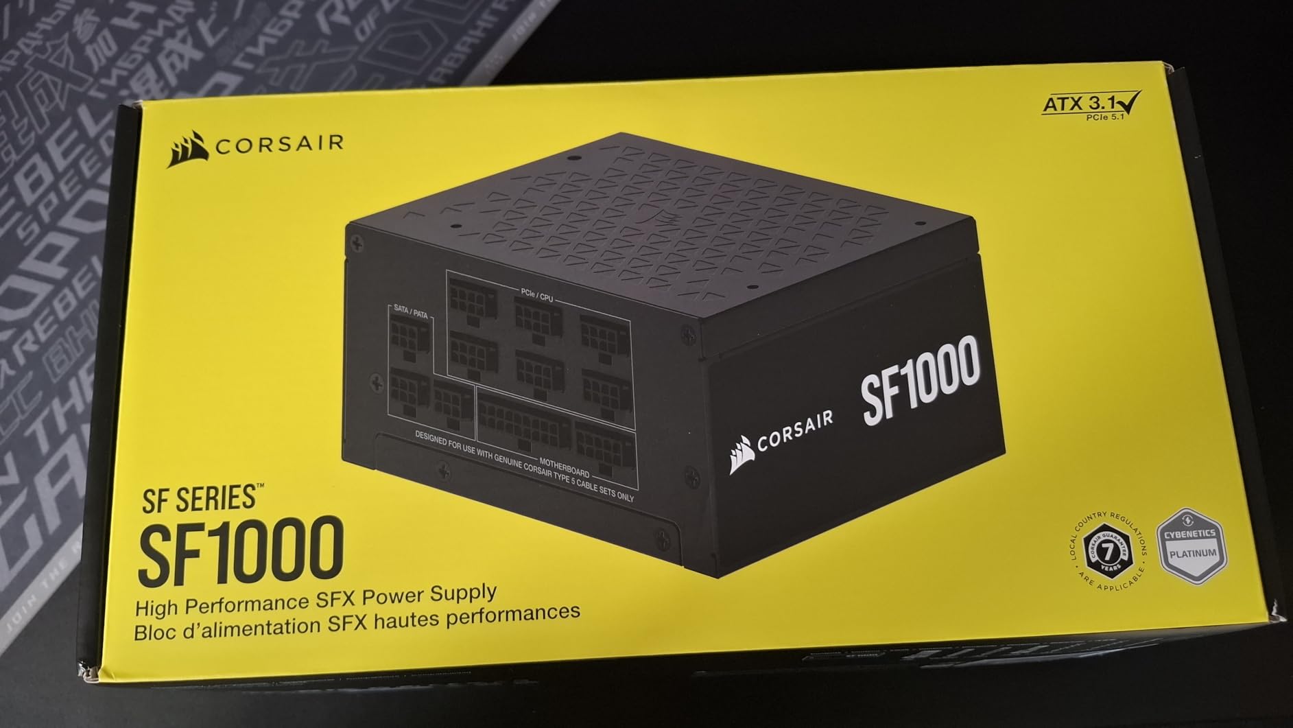 CORSAIR SF750 (2024) Fully Modular Low Noise 80 Plus Platinum ATX Power Supply - 3.1 Compliant - PCIe 5.1 Ready - SFX-to-ATX Bracket Included - Black - Customer Photo 3