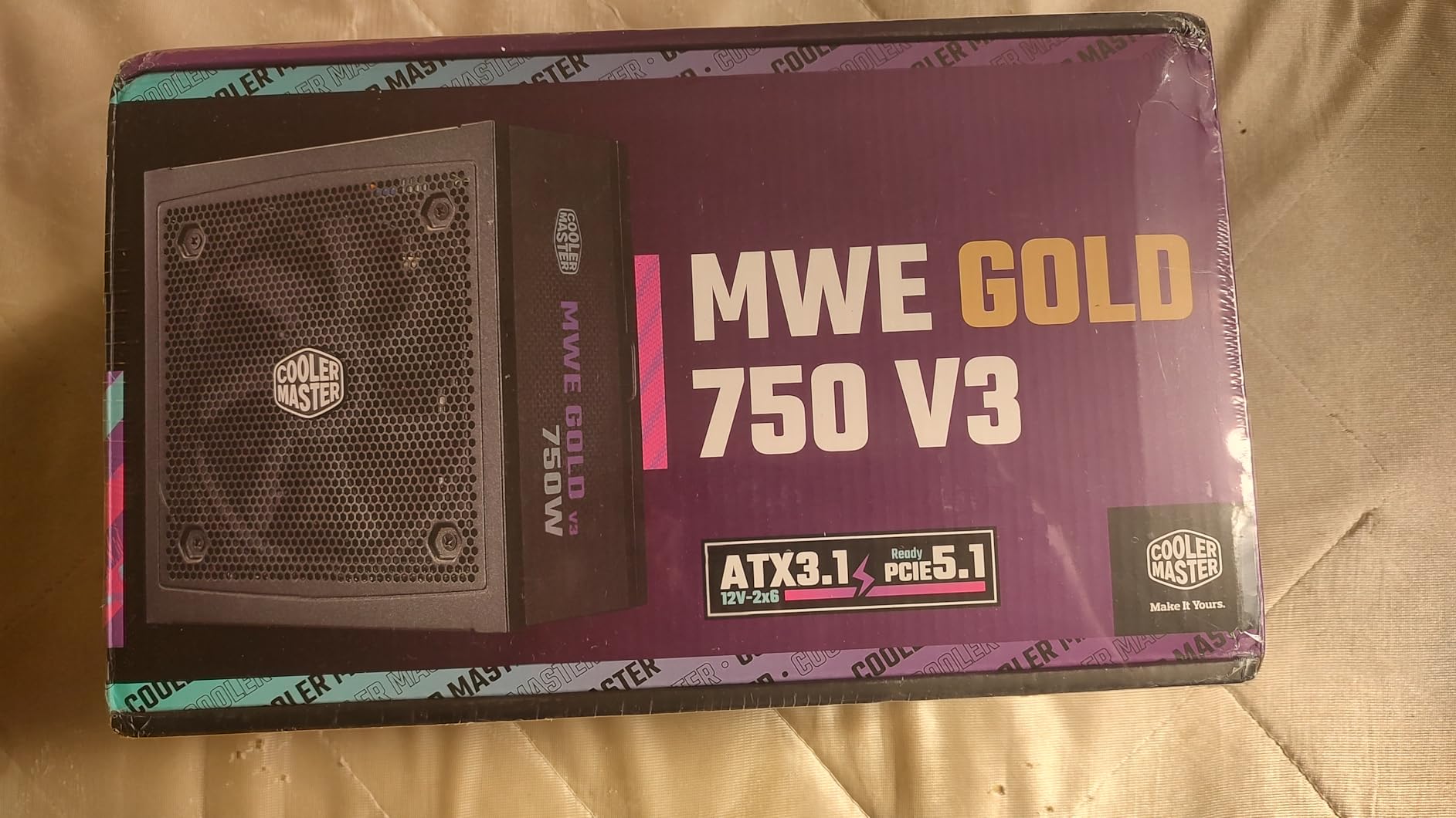 Cooler Master MWE Gold 750 V3 Full Modular Power Supply, 750W, 80+ Gold, ATX 3.1 90° PCIe 5.1, Designed Ready Nvidia RTX 5070 Ti AMD RX 9070 XT, Zero-RPM Mode, Hexagonal Fan Cover, 10-Year - Customer Photo 5