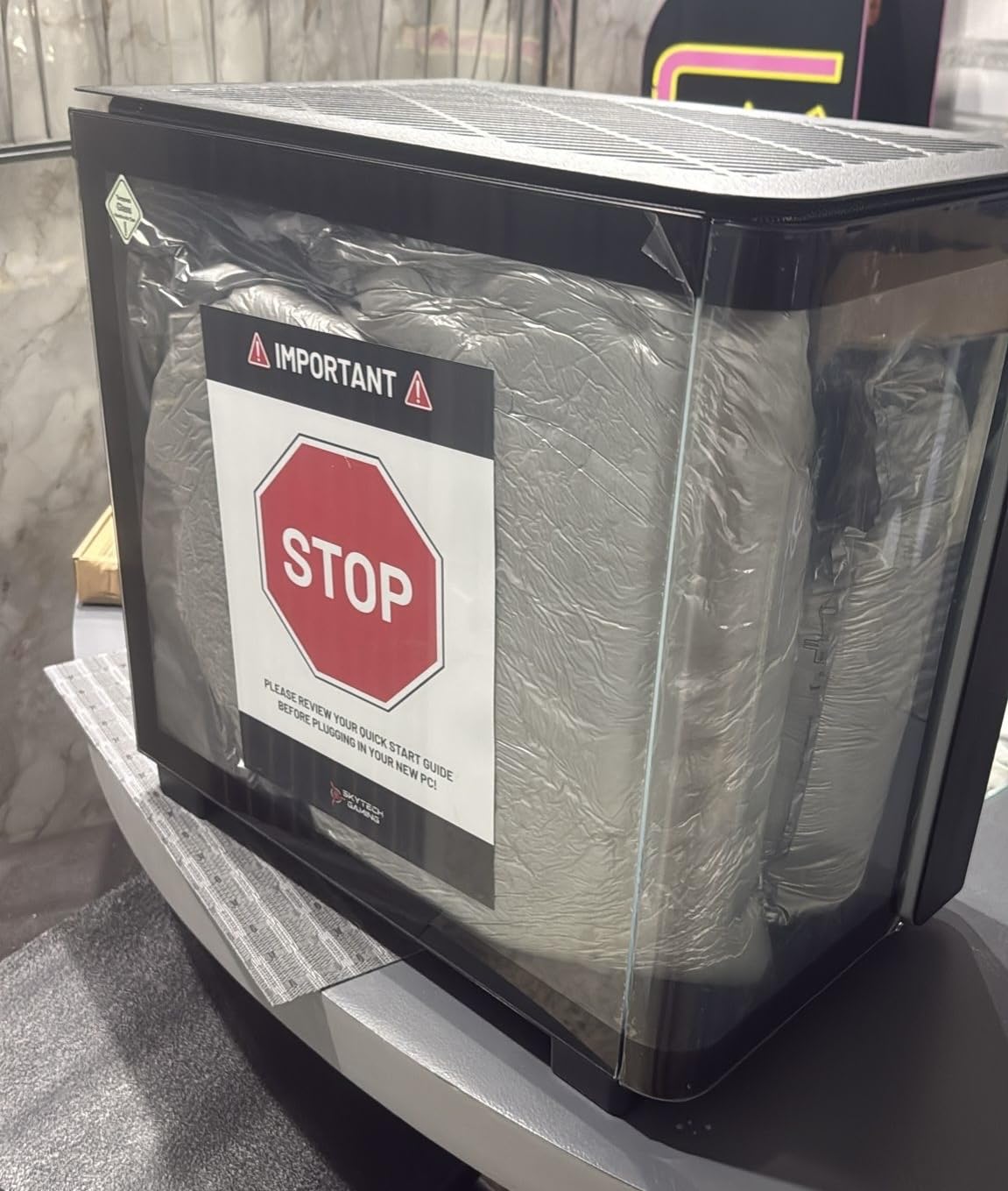 Skytech King 95 Gaming PC Desktop, Ryzen 7 9700X 3.8 GHz (5.5GHz Turbo Boost), NVIDIA RTX 5070 12GB GDDR7, 1TB Gen4 SSD, 32GB DDR5 RAM 6000 RGB, 850W Gold PSU, 360mm ARGB AIO, Wi-Fi, Win 11 Home Customer Review Skytech King 95 Gaming PC Desktop, Ryzen 7 9700X 3.8 GHz (5.5GHz Turbo Boost), NVIDIA RTX 5070 12GB GDDR7, 1TB Gen4 SSD, 32GB DDR5 RAM 6000 RGB, 850W Gold PSU, 360mm ARGB AIO, Wi-Fi, Win 11 Home - Customer Photo 0