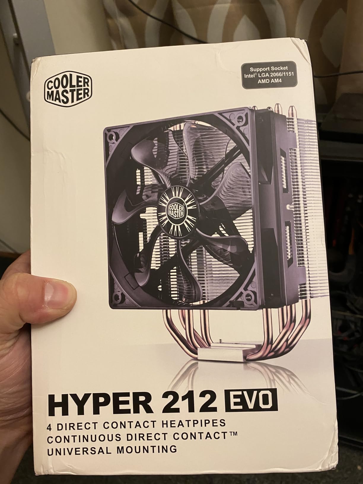 Cooler Master Hyper 612 APEX CPU Air Cooler, Dual Mobius 120 PWM Fan, Superconductive Composite 6 Copper Heat Pipes, 159mm Tall, Sleek Top Cover, AMD Ryzen AM5|AM4, Intel LGA 1851|1700 Brackets Customer Review Cooler Master Hyper 612 APEX CPU Air Cooler, Dual Mobius 120 PWM Fan, Superconductive Composite 6 Copper Heat Pipes, 159mm Tall, Sleek Top Cover, AMD Ryzen AM5|AM4, Intel LGA 1851|1700 Brackets - Customer Photo 3