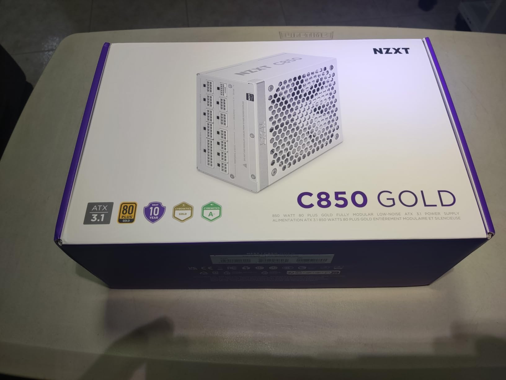 NZXT C850 Gold Core - 850W ATX 3.1 Power Supply - 80 Plus Gold - Cybenetics Platinum - Fully Modular - PCIe 5.1 600W 12V-2x6 - Zero RPM Fan - 105°C Capacitors - Black Customer Review NZXT C850 Gold Core - 850W ATX 3.1 Power Supply - 80 Plus Gold - Cybenetics Platinum - Fully Modular - PCIe 5.1 600W 12V-2x6 - Zero RPM Fan - 105°C Capacitors - Black - Customer Photo 2
