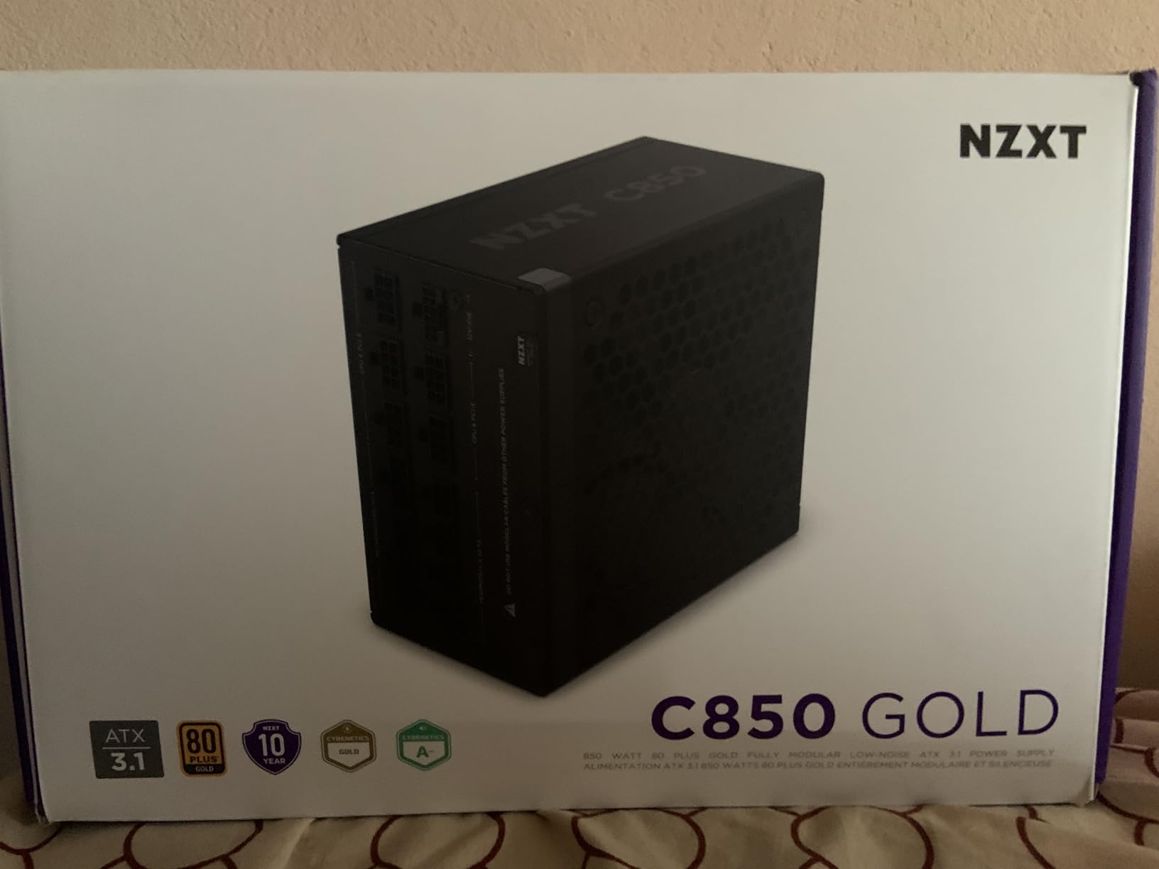 NZXT C850 Gold Core - 850W ATX 3.1 Power Supply - 80 Plus Gold - Cybenetics Platinum - Fully Modular - PCIe 5.1 600W 12V-2x6 - Zero RPM Fan - 105°C Capacitors - Black Customer Review NZXT C850 Gold Core - 850W ATX 3.1 Power Supply - 80 Plus Gold - Cybenetics Platinum - Fully Modular - PCIe 5.1 600W 12V-2x6 - Zero RPM Fan - 105°C Capacitors - Black - Customer Photo 4