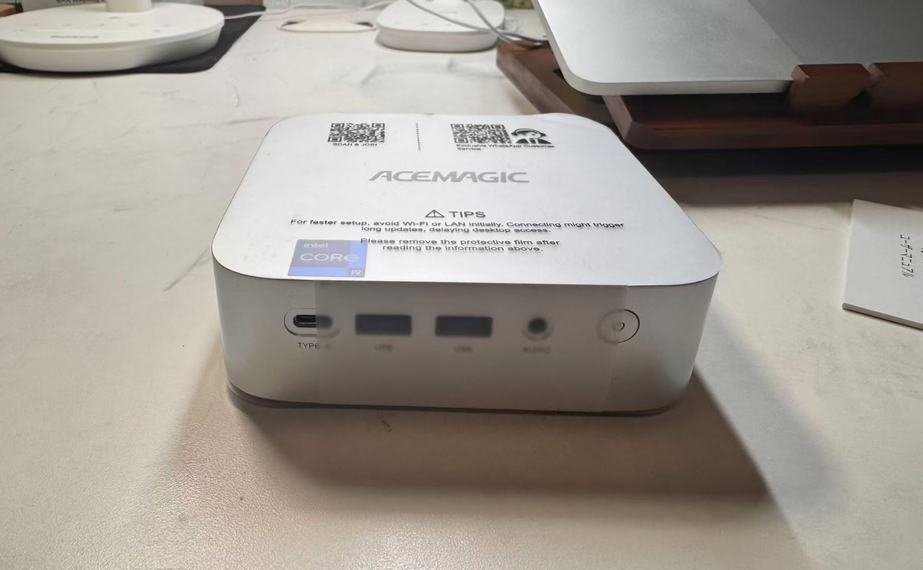 ACEMAGIC M1 Mini PC, Intel Core i9-11900H 32GB DDR4 1TB SSD, Mini Computers (4.9GHz, 8C/16T) PCIe3.0 Type-C/LAN 2.5G/HDMI/DP, 4K Triple Display 11 Pro Mini Desktop PC BT5.2/WiFi6/BT/for Home/Office Customer Review ACEMAGIC M1 Mini PC, Intel Core i9-11900H 32GB DDR4 1TB SSD, Mini Computers (4.9GHz, 8C/16T) PCIe3.0 Type-C/LAN 2.5G/HDMI/DP, 4K Triple Display 11 Pro Mini Desktop PC BT5.2/WiFi6/BT/for Home/Office - Customer Photo 2