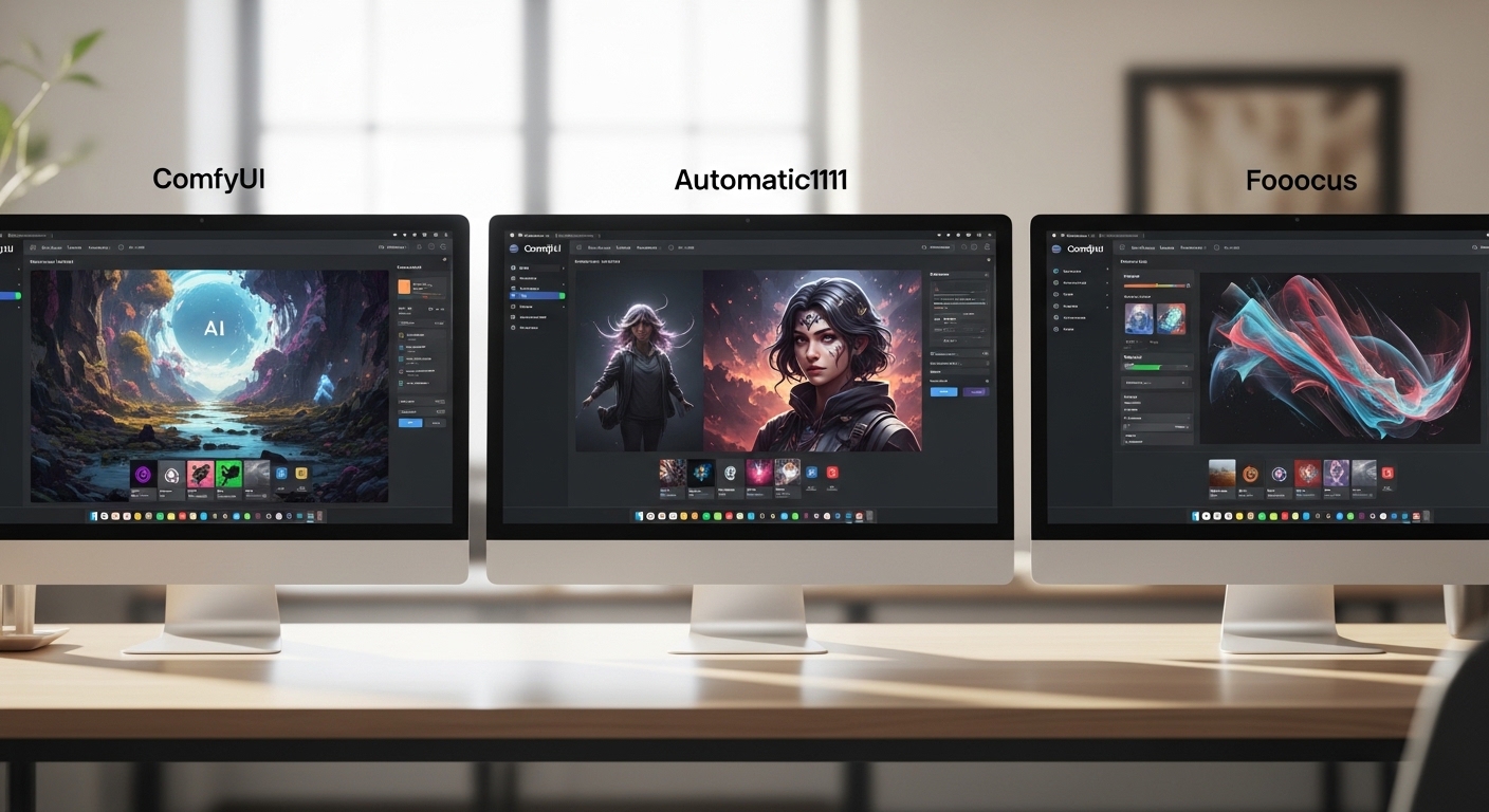 ComfyUI vs Automatic1111 vs Fooocus 2026: Stable Diffusion UI Comparison