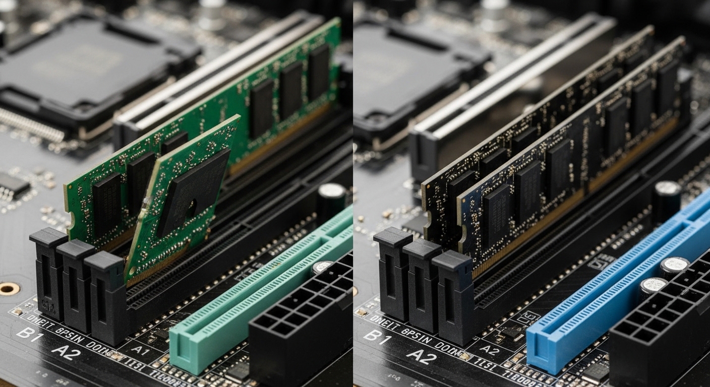 When Populating a Motherboard with DIMM Modules What Configuration Option Will Not Work?