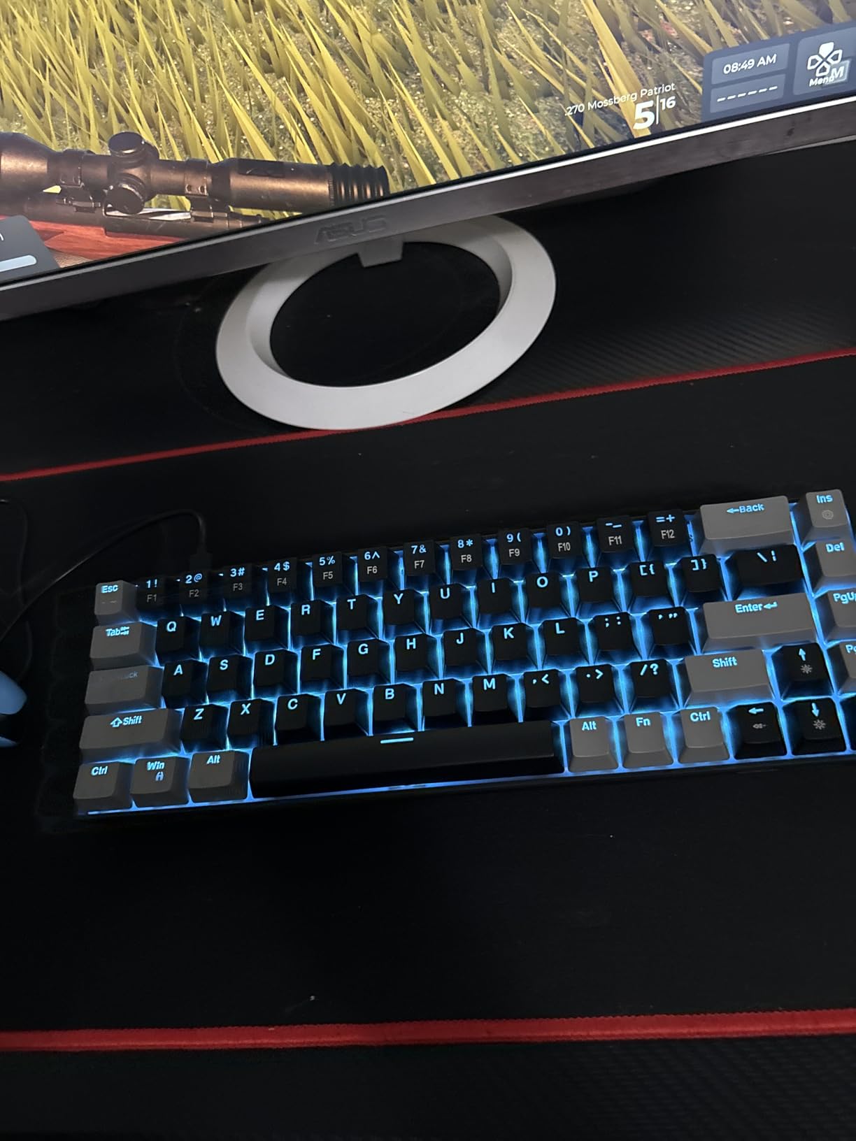 MageGee Portable 60% Mechanical Gaming Keyboard, MK-Box LED Backlit Compact 68 Keys Mini Wired Office Keyboard with Red Switch for Windows Laptop PC Mac - Black/Grey customer photo 2