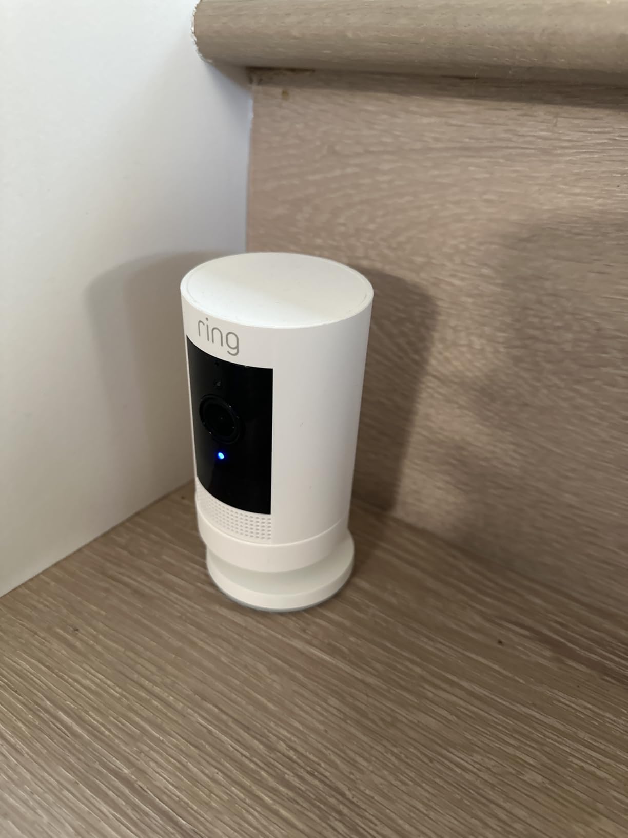 Ring Outdoor Cam (Stick Up Cam), Weather-resistant home or business HD security camera, Live View, Color Night Vision, Two-Way Talk, motion alerts, Works with Alexa, White customer photo 2