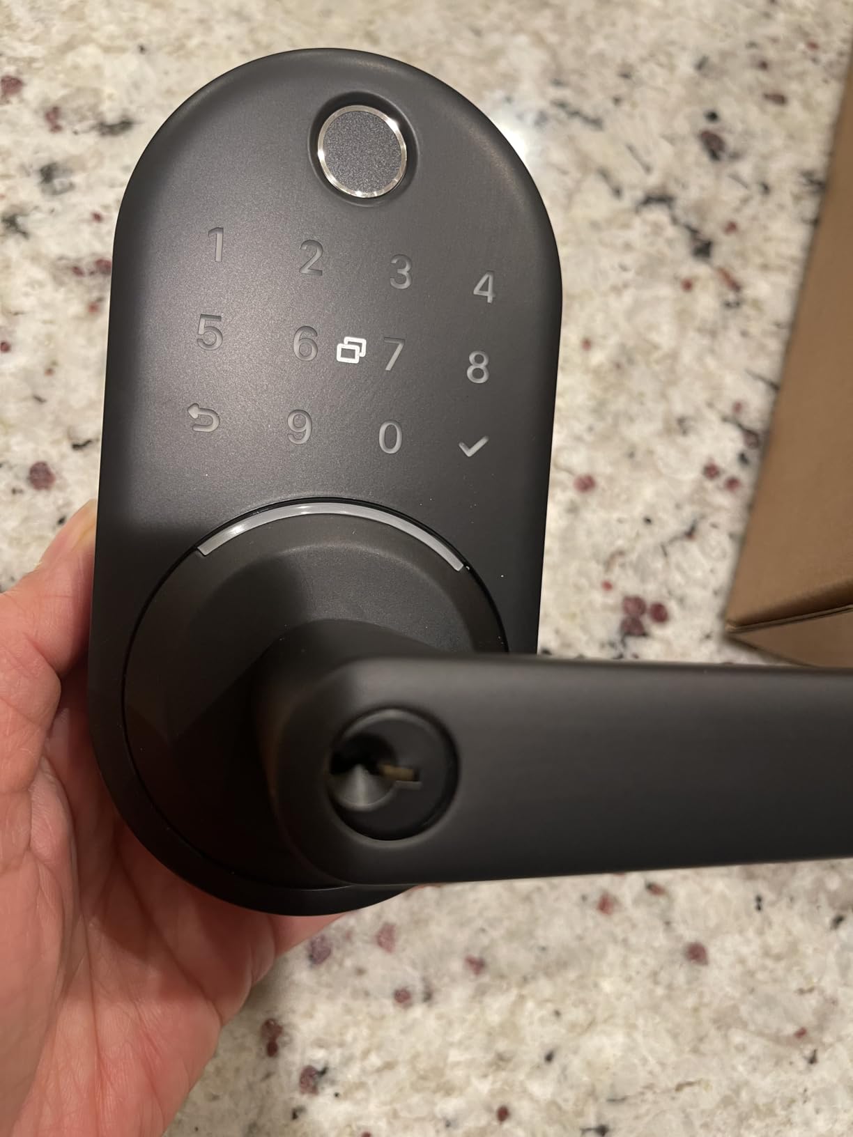 Smart Door Handle Lock with Keypad, Yamiry Fingerprint Knob for Front Door customer photo 1