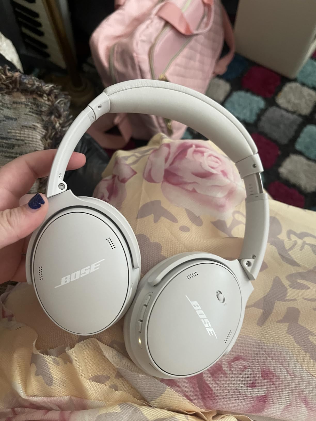 Bose QuietComfort Headphones - Wireless Bluetooth Headphones, Active Over Ear Noise Cancelling and Mic, USB-C Charging, Deep Bass, Up to 24 Hours of Playtime, Black customer photo 2