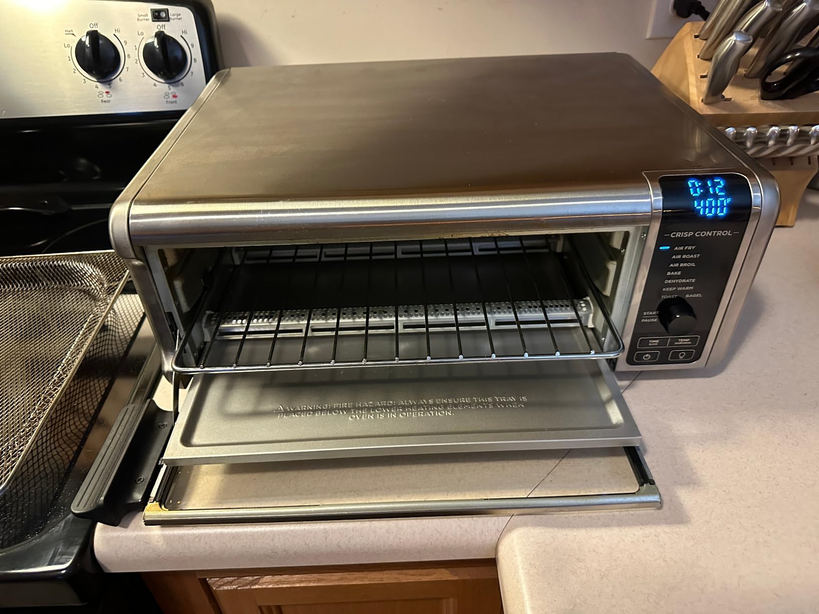 Ninja Air Fryer Toaster Oven Combo 8-in-1, Flip Up & Away for Storage Space, Air Fry Basket, Sheet Pan, Wire Rack, Removable Crumb Tray, Stainless Steel (SP151) customer photo 2