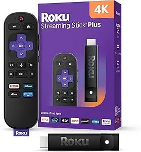 Roku Streaming Stick Plus with Voice Remote - 4K & HDR10+ | 4K & HDR Streaming Device for TV with Roku Voice Remote - Free & Live Local News, Sports customer photo 1