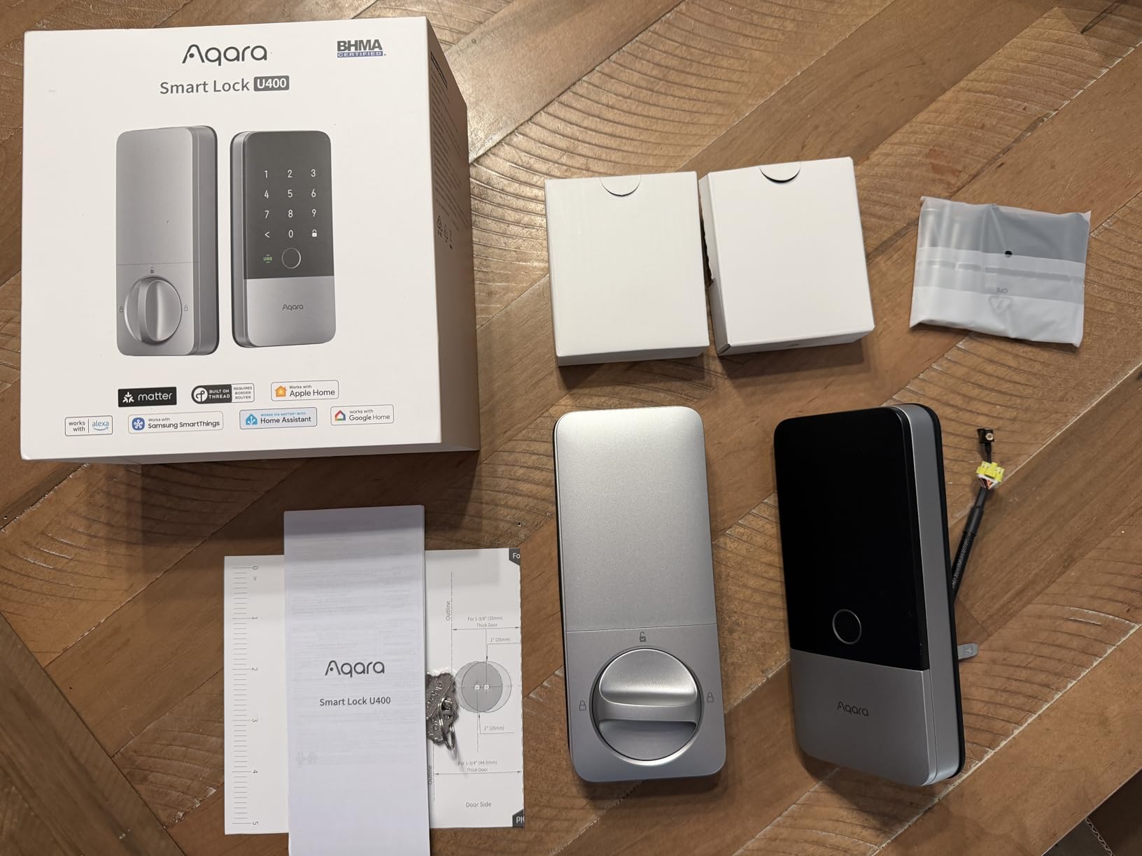 Aqara UWB Smart Lock U400, Apple Home Key, Fingerprint Deadbolt, Black | Matter Over Thread, Rechargeable Battery, Keyless Entry Deadbolt, Supports HomeKit, Alexa, Google, Home Assistant customer photo 1