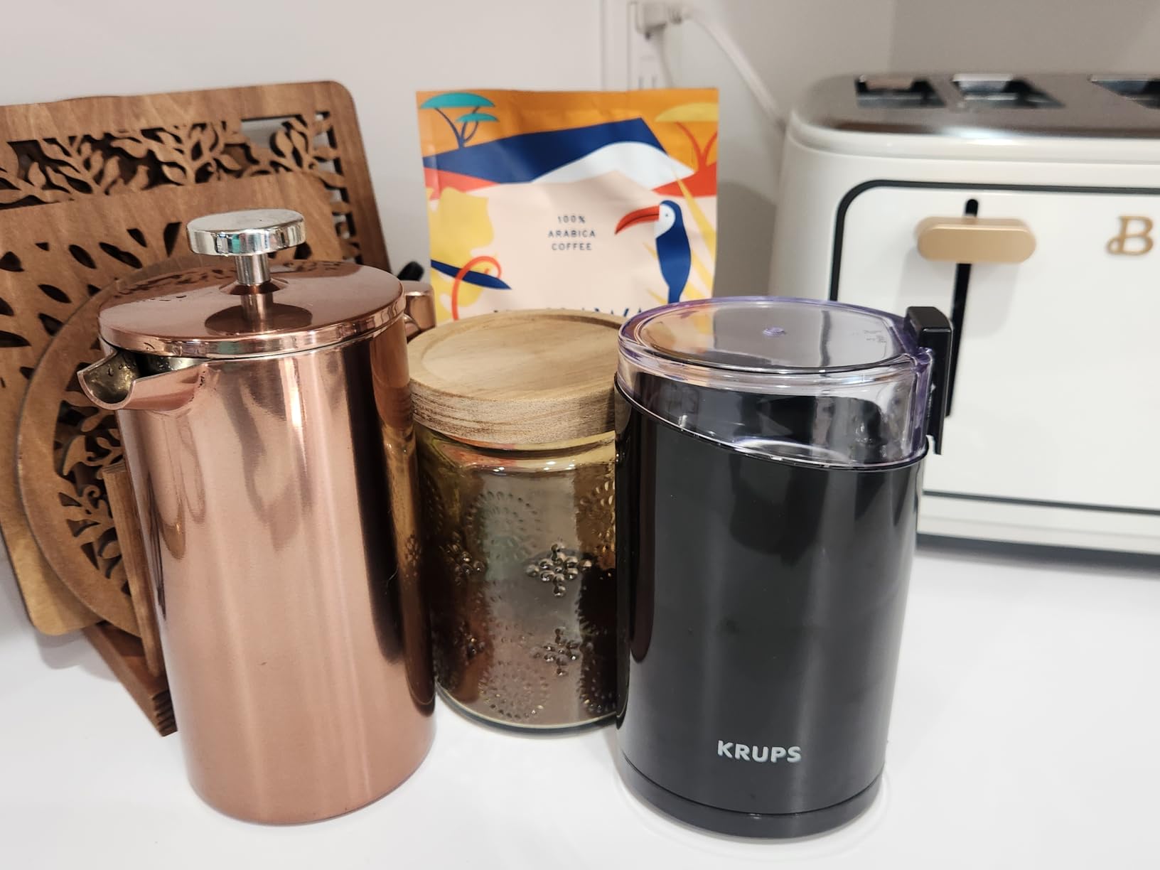 KRUPS Precision Electric Coffee Grinders, 3 oz Capacity, 200W Motor, Stainless Steel Blades for Uniform Grinding of Beans, Herb and Nuts, Coffee and Spice Grinder Electric, (Black) customer photo 1