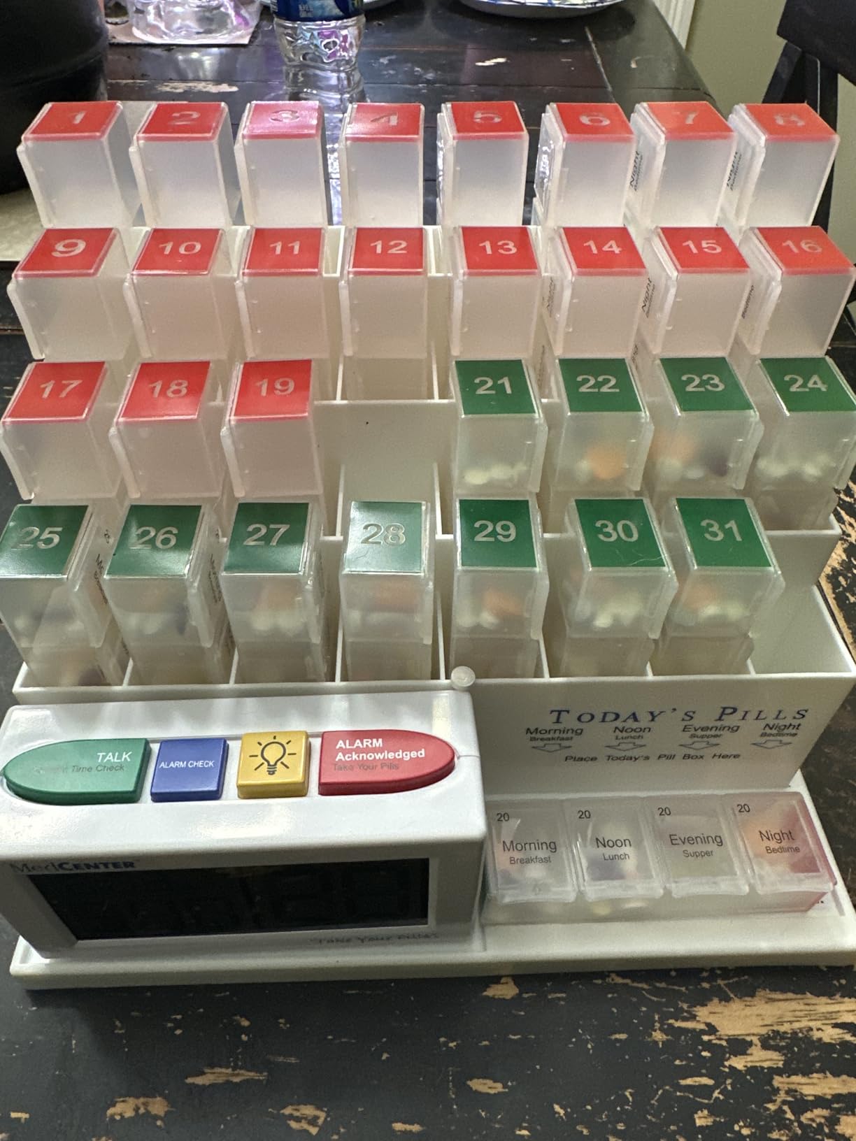 MedCenter 31-Day Pill Organizer System with 4-Time Talking Alarm customer photo 2
