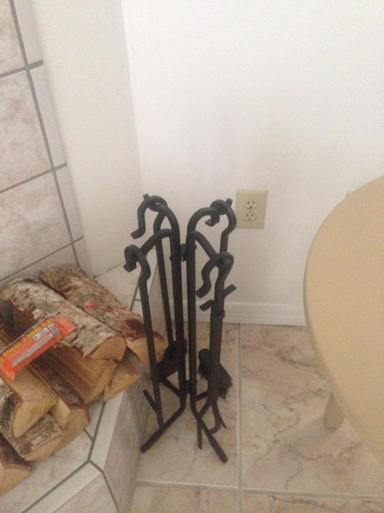 UniFlame 5-Piece Black Wrought Iron Fireplace Tools Set (F-11140) customer photo 2