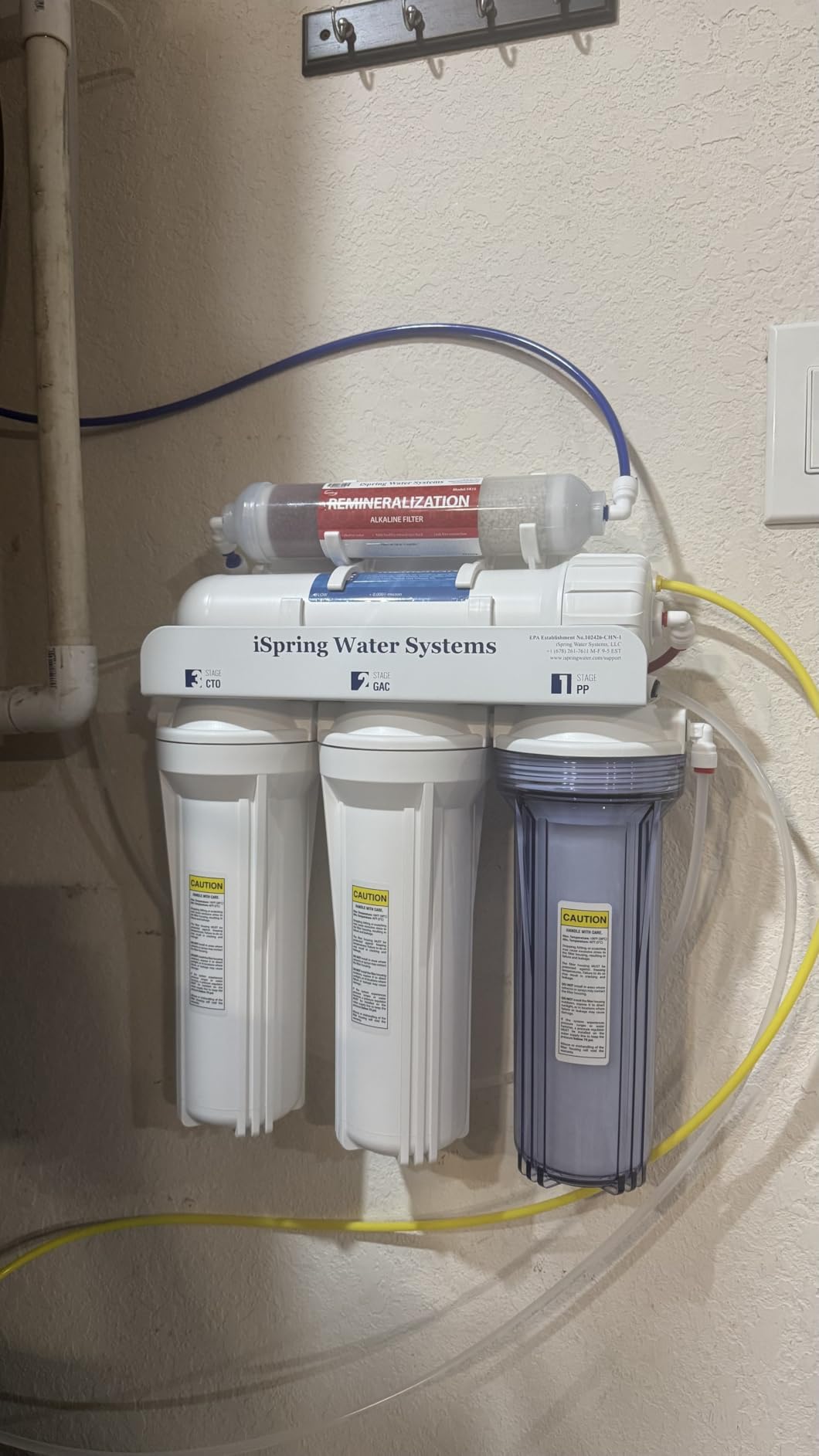 iSpring RCC7AK-BN NSF Certified, 75 GPD, Alkaline 6-Stage Reverse Osmosis System, pH+ Remineralization RO Water Filter System Under Sink customer photo 1