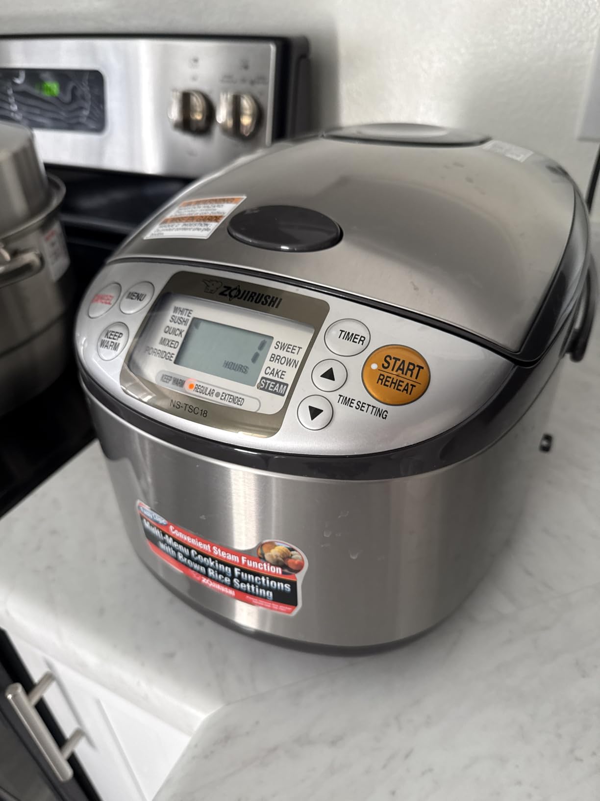 Zojirushi Ns Tsc10 5.5 Cup Micom Rice Cooker and Warmer, 1.0l | Micom Fuzzy Logic, Steam and Cake Menus, Keep-Warm, Delay Timer, Includes Steamer Basket and Spatula customer photo 1