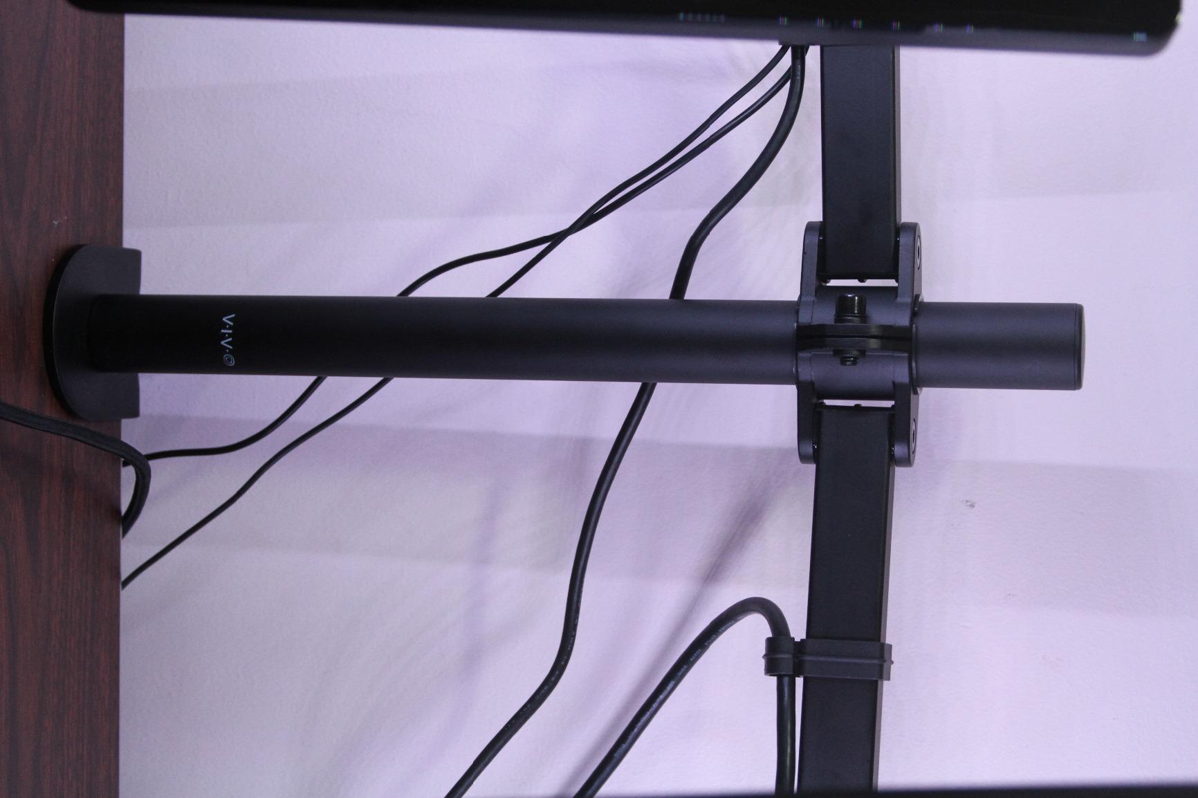 VIVO Dual Monitor Desk Mount, Holds 2 Computer Screens up to 30 inches and 22lbs Each, Heavy Duty Fully Adjustable Steel Stand with C-Clamp and Grommet, Black, STAND-V002 customer photo 1