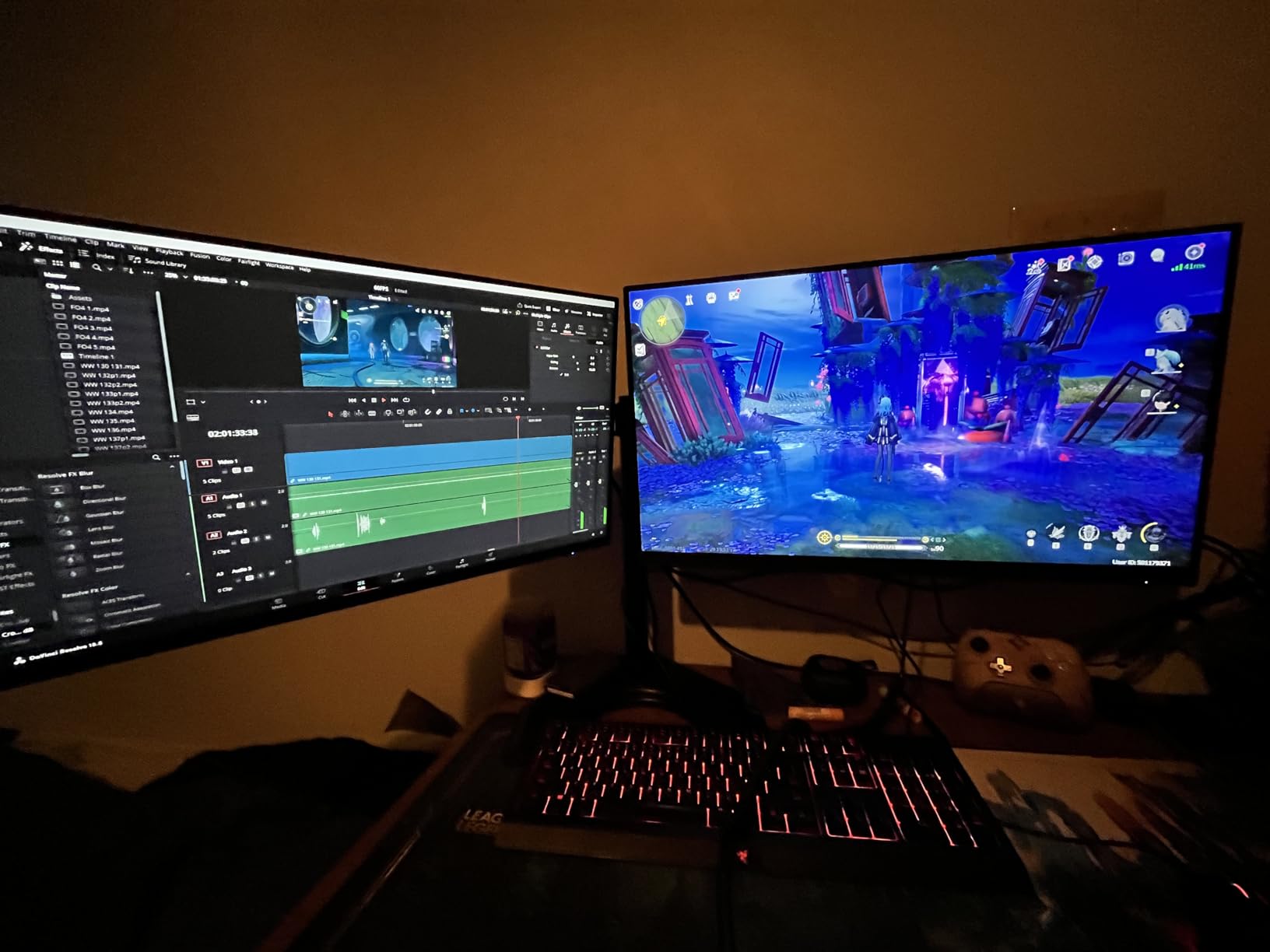 VIVO STAND-V002F Dual LED LCD Monitor Free-Standing Desk Stand for 2 Screens up to 27 Inch Heavy-Duty Fully Adjustable Arms with Max VESA 100x100mm customer photo 2