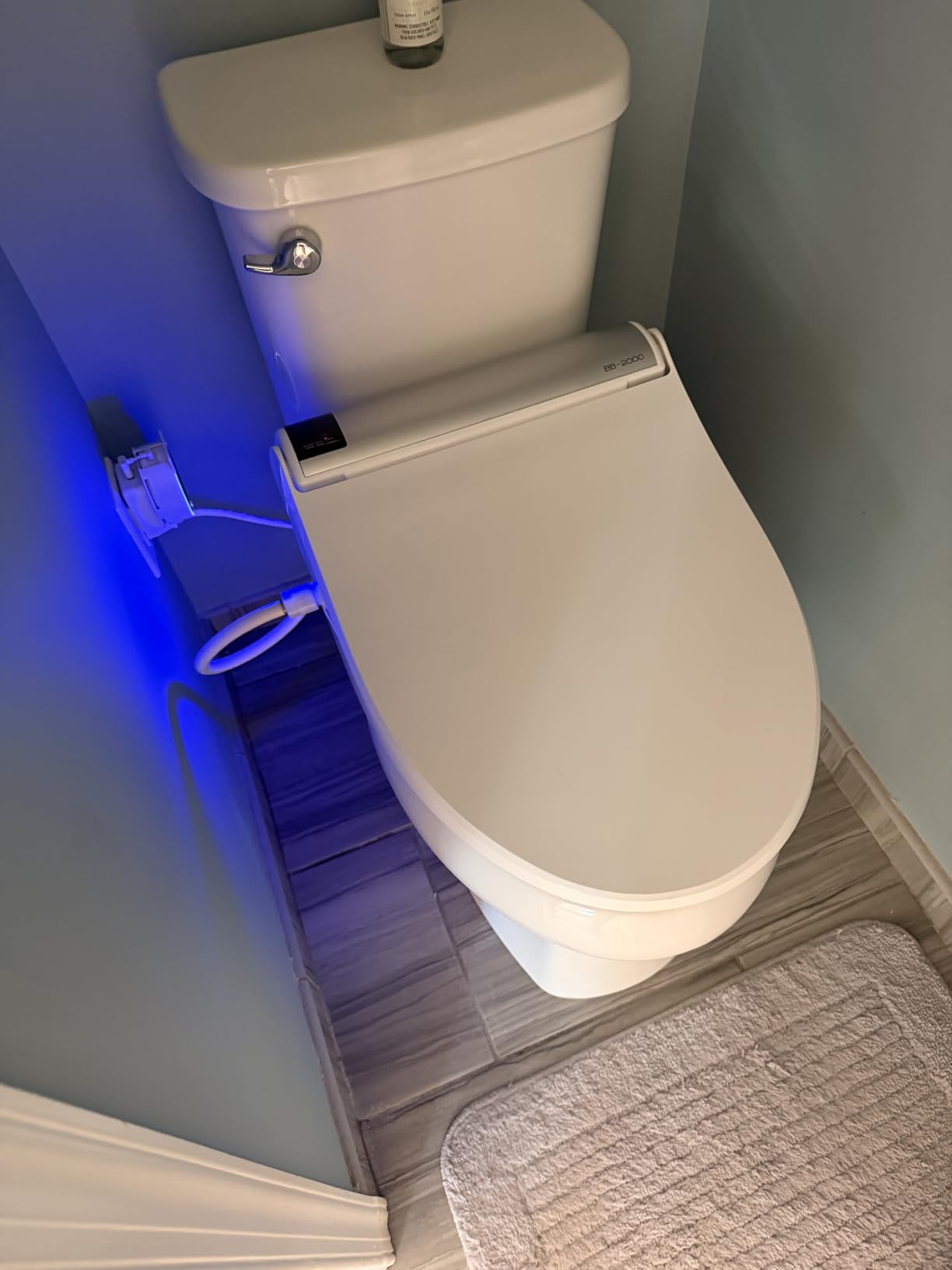 Bio Bidet BB2000 Bliss Electric Bidet Toilet Seat, Warm Water with Air Dryer, Heated Seat with Sensor and Slow Close Lid, Night Light, Remote Control, Elongated, White customer photo 1