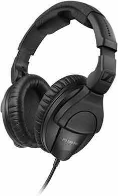 Sennheiser HD 280 Pro Headphone, Black | Closed-back headphones with 32dB attenuation and coiled cable for monitoring, recording and fieldwork customer photo 1